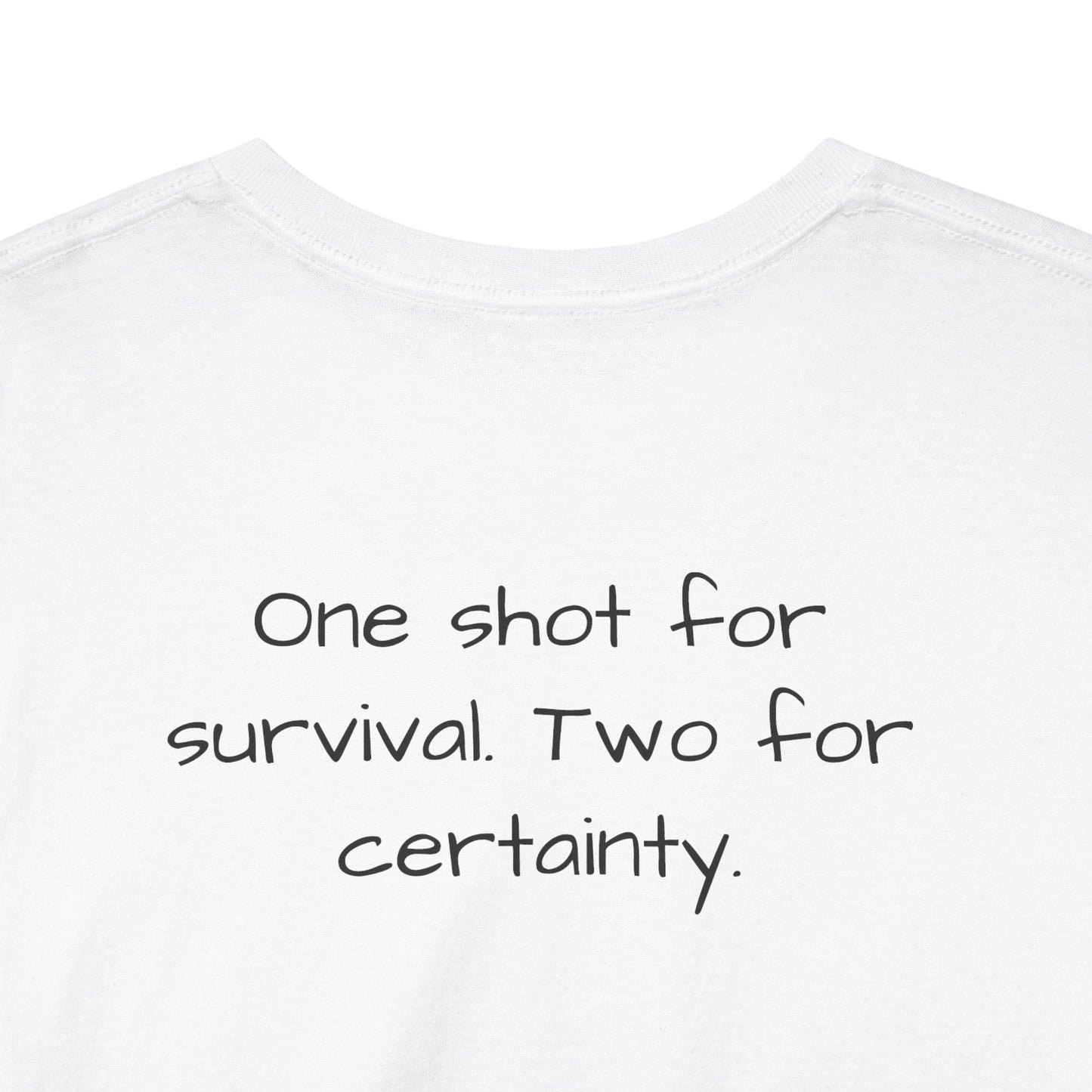 Alexander Solonik Portrait Tee — 'One Shot for Survival' Graphic T-Shirt - Divine Rebels Studio