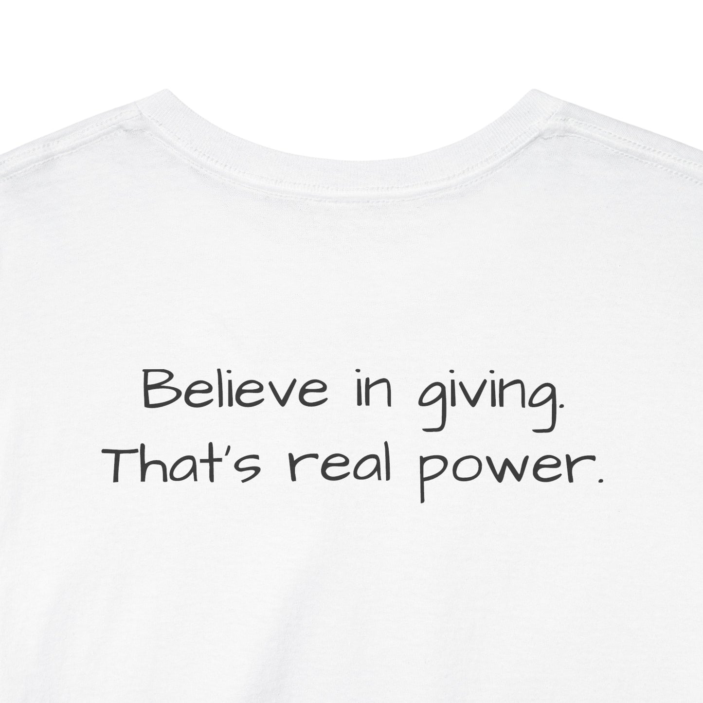 ONE OFF SHIRT OF THE WEEK Santa Claus Tee with "Believe in Giving" Quote - Divine Rebels Studio