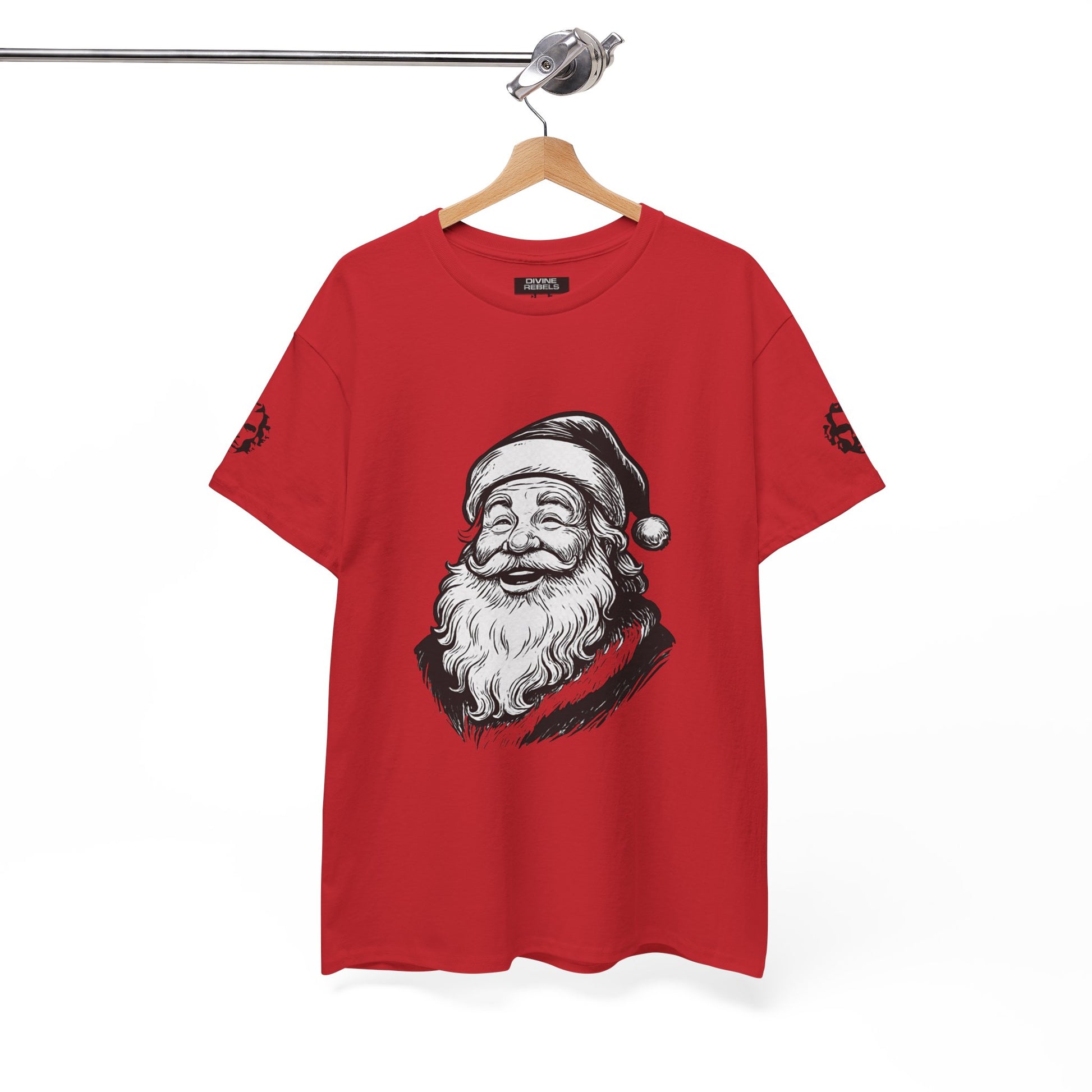 ONE OFF SHIRT OF THE WEEK Santa Claus Tee with "Believe in Giving" Quote - Divine Rebels Studio
