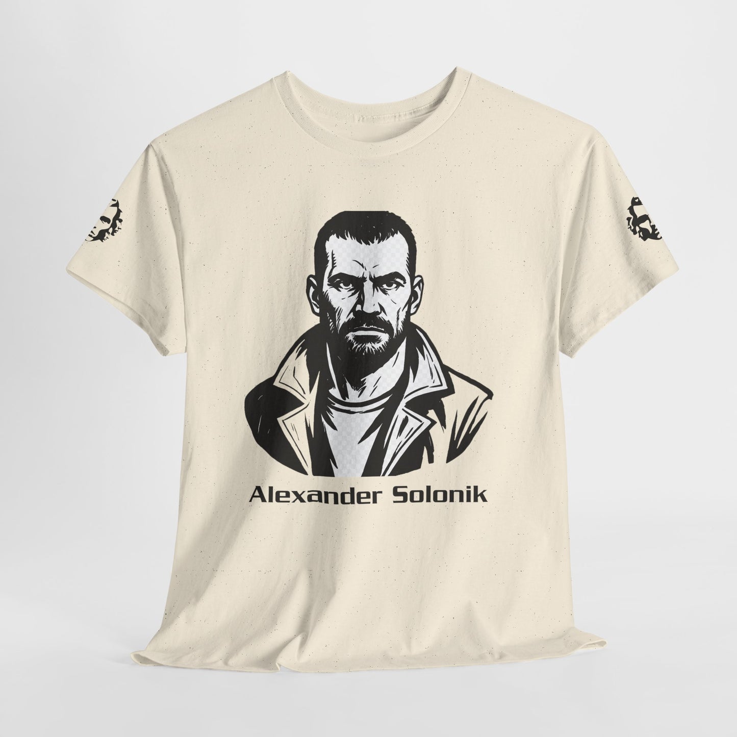 Alexander Solonik Portrait Tee — 'One Shot for Survival' Graphic T-Shirt - Divine Rebels Studio