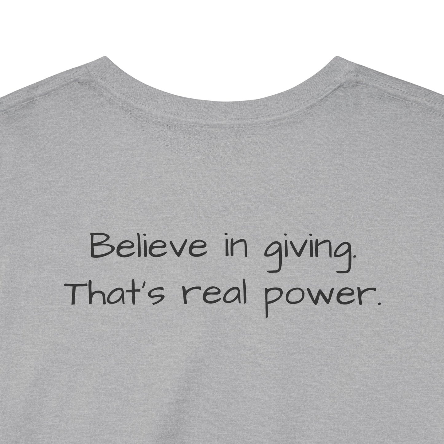 ONE OFF SHIRT OF THE WEEK Santa Claus Tee with "Believe in Giving" Quote - Divine Rebels Studio