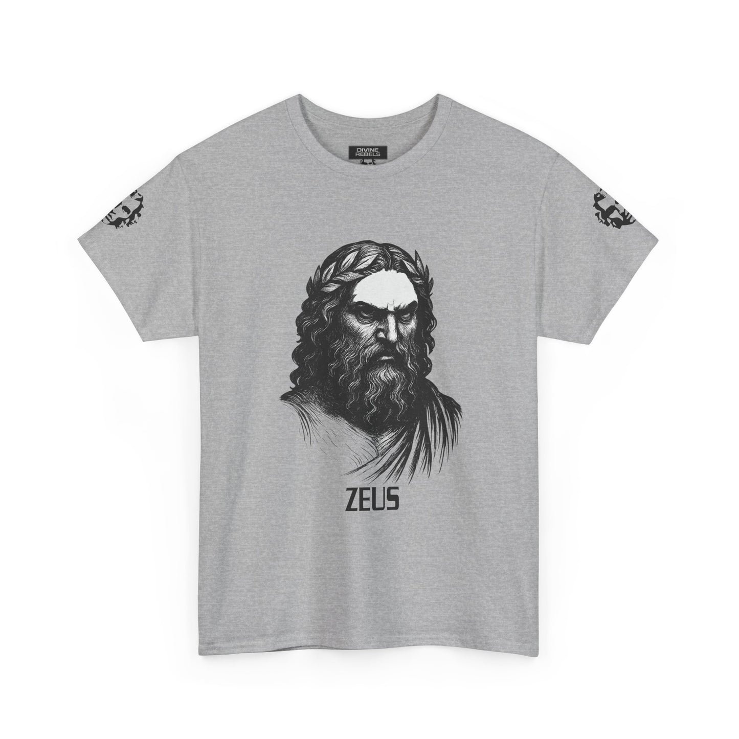 Zeus Portrait Tee — "I am the storm they prayed for" - Divine Rebels Studio