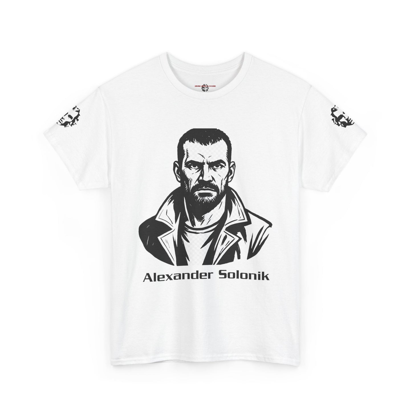 Alexander Solonik Portrait Tee — 'One Shot for Survival' Graphic T-Shirt - Divine Rebels Studio