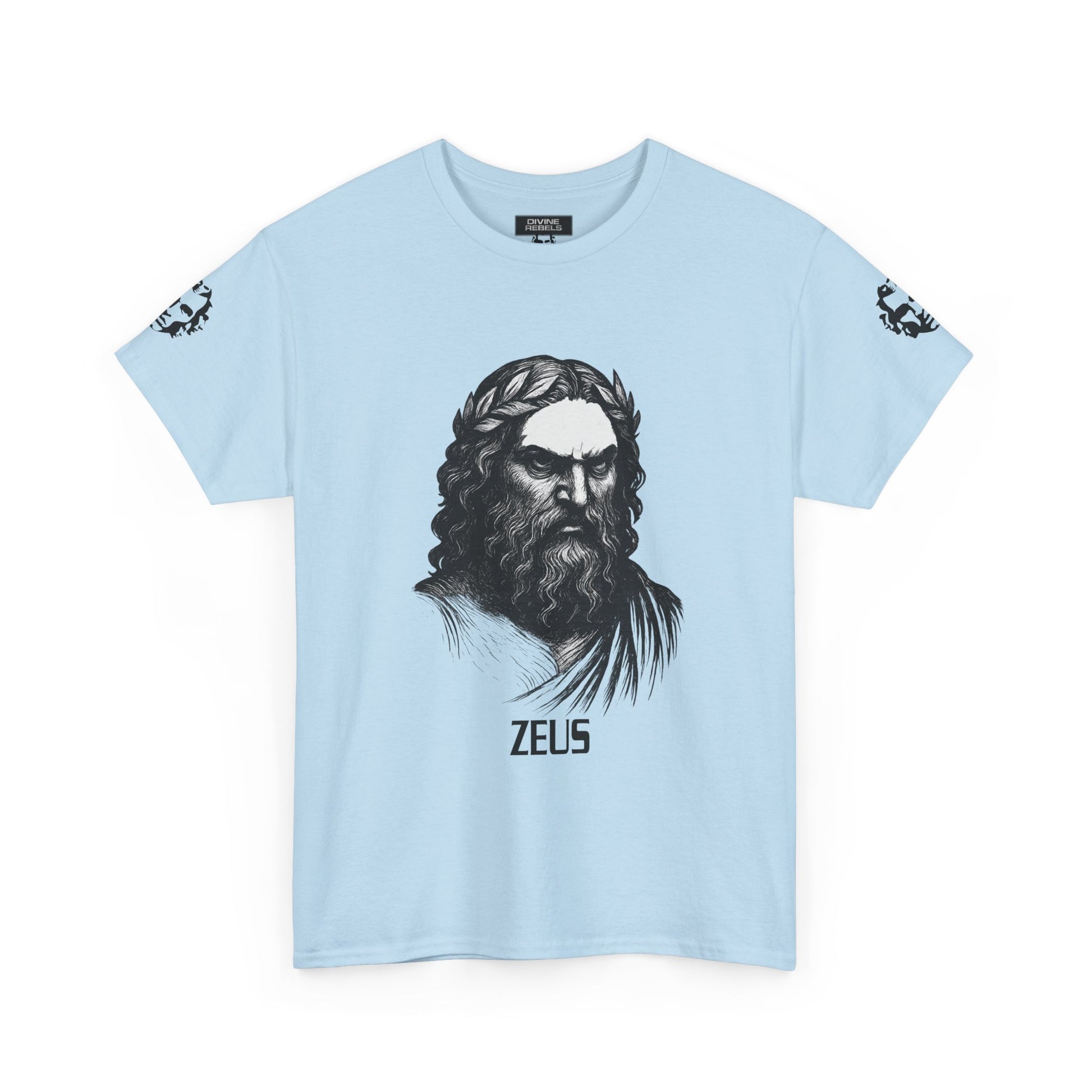 Zeus Portrait Tee — "I am the storm they prayed for" - Divine Rebels Studio