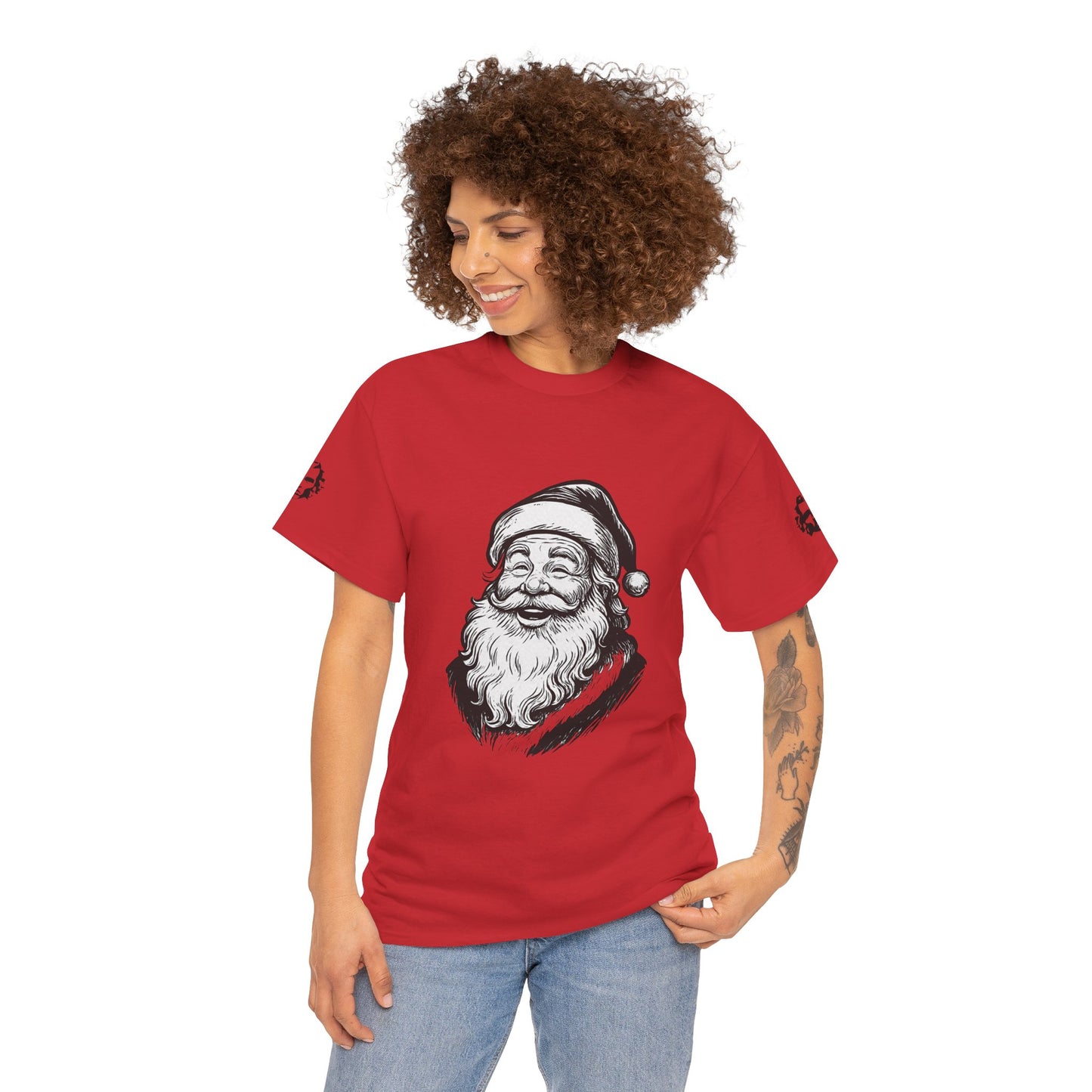 ONE OFF SHIRT OF THE WEEK Santa Claus Tee with "Believe in Giving" Quote - Divine Rebels Studio