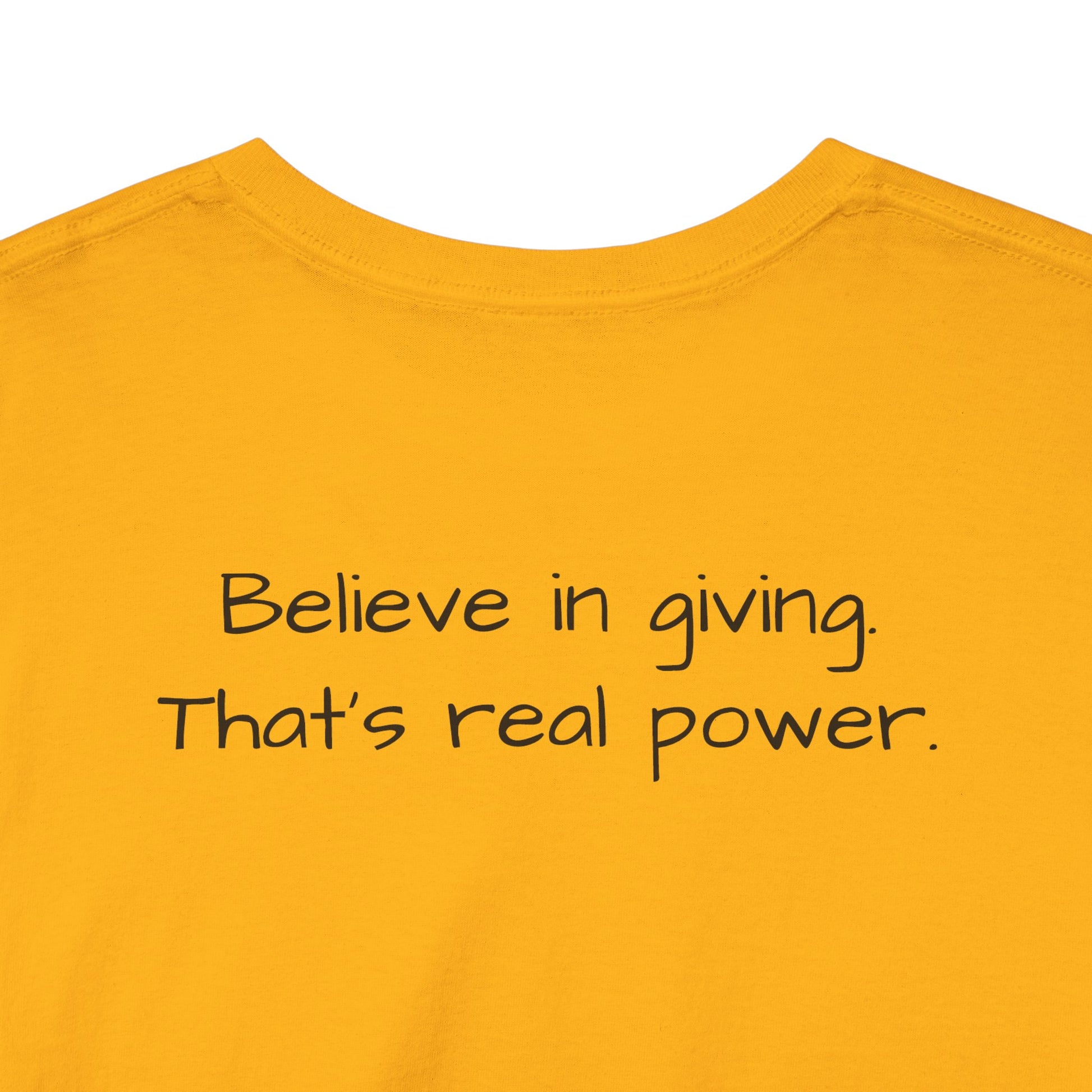 ONE OFF SHIRT OF THE WEEK Santa Claus Tee with "Believe in Giving" Quote - Divine Rebels Studio