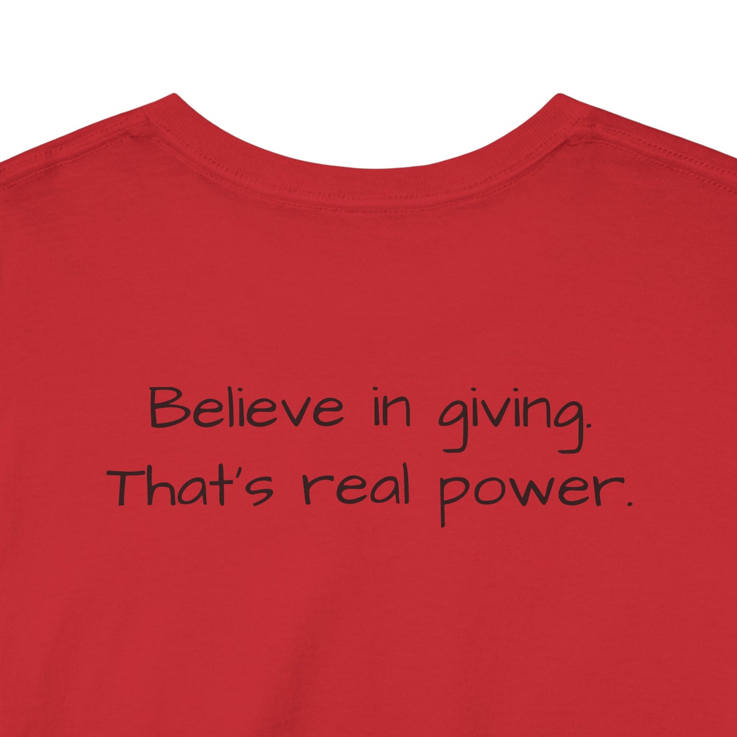 ONE OFF SHIRT OF THE WEEK Santa Claus Tee with "Believe in Giving" Quote - Divine Rebels Studio