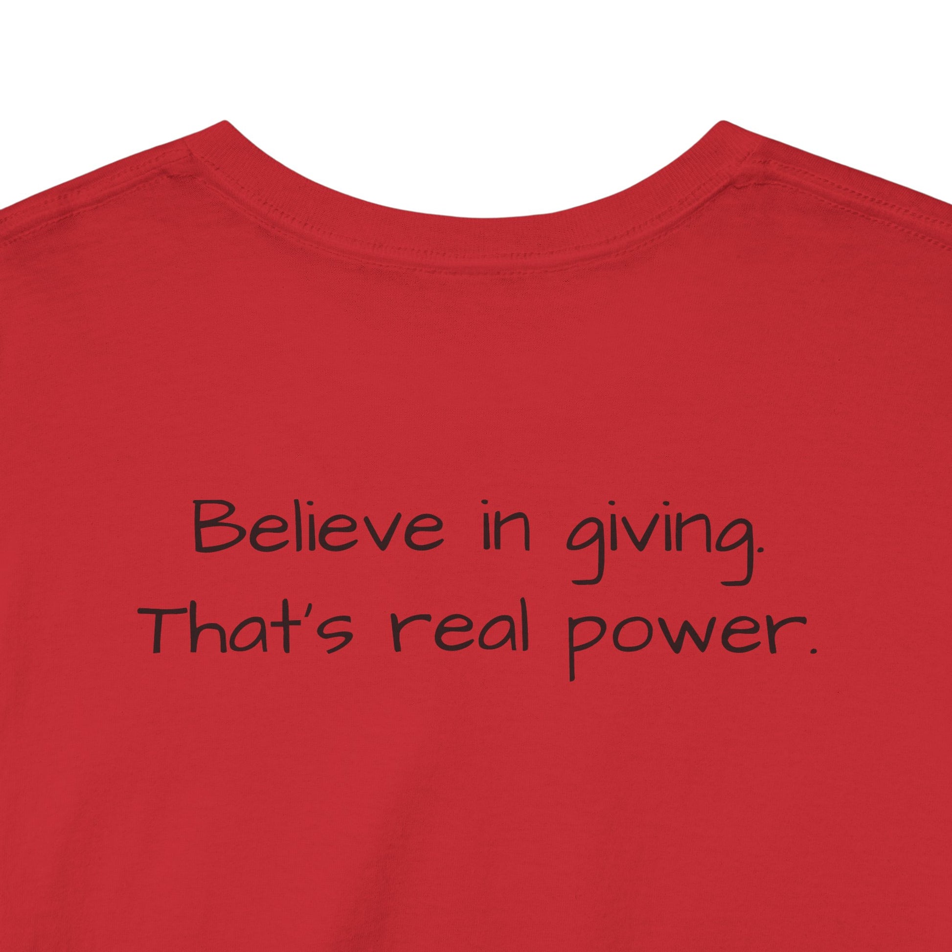 ONE OFF SHIRT OF THE WEEK Santa Claus Tee with "Believe in Giving" Quote - Divine Rebels Studio