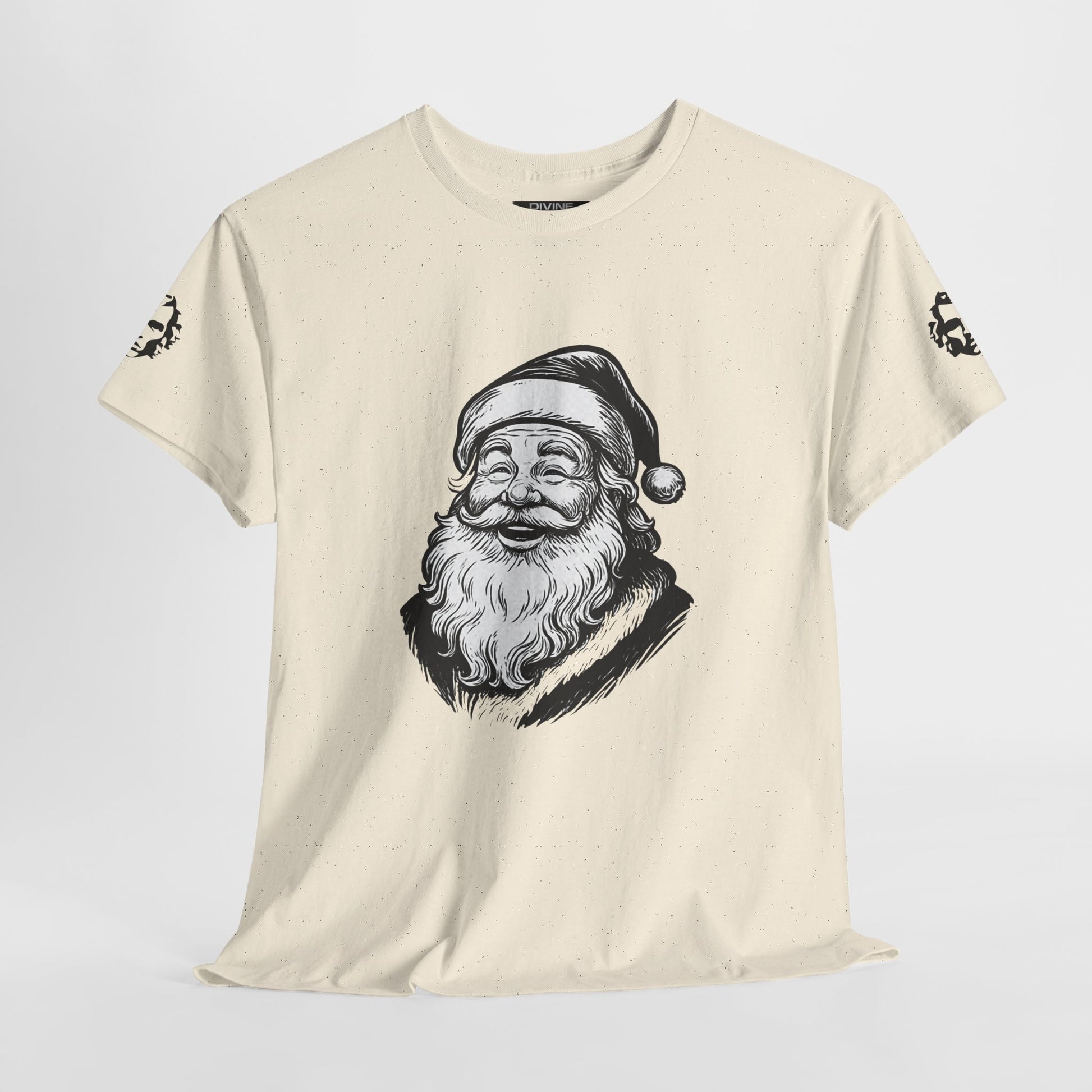 ONE OFF SHIRT OF THE WEEK Santa Claus Tee with "Believe in Giving" Quote - Divine Rebels Studio