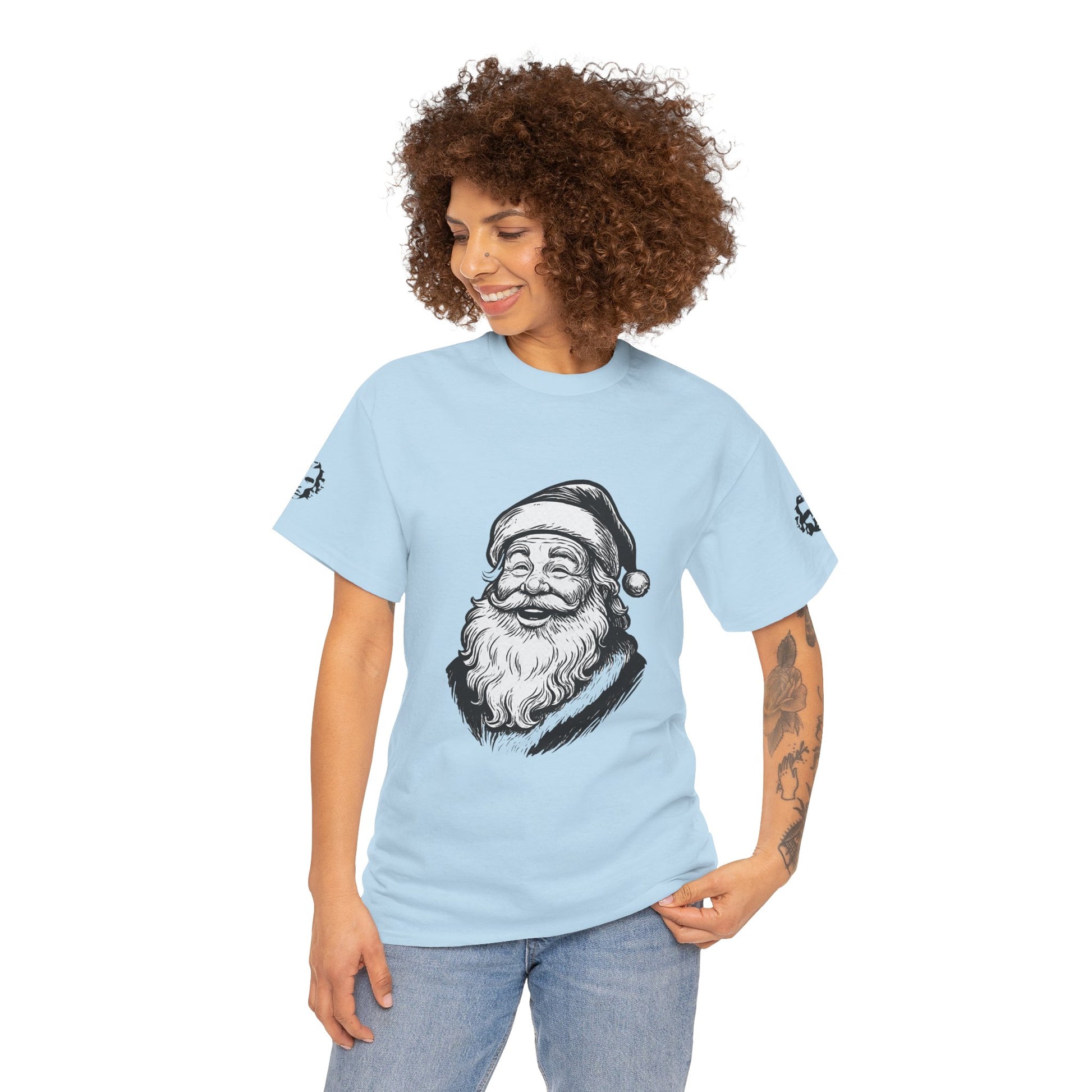 ONE OFF SHIRT OF THE WEEK Santa Claus Tee with "Believe in Giving" Quote - Divine Rebels Studio