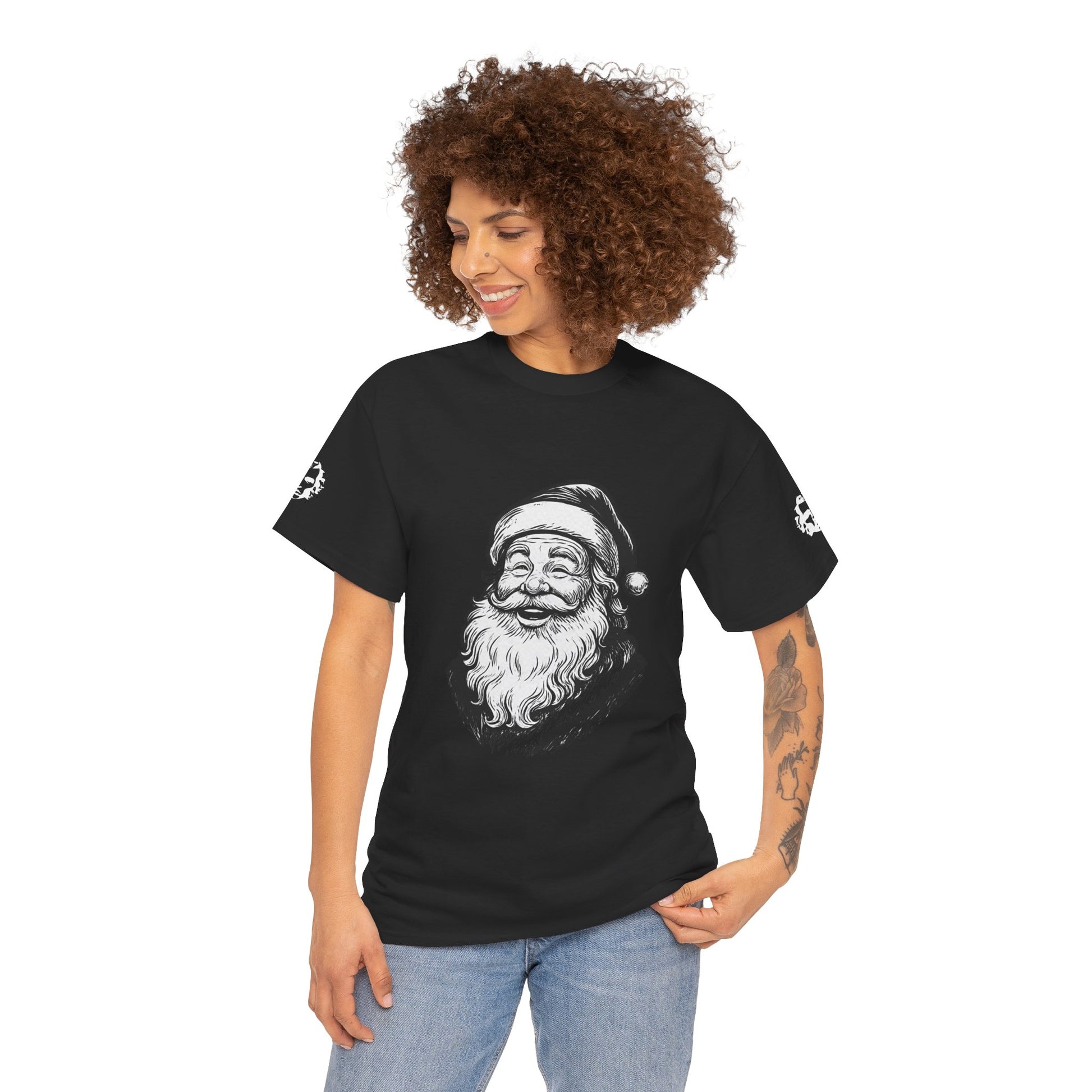 ONE OFF SHIRT OF THE WEEK Santa Claus Tee with "Believe in Giving" Quote - Divine Rebels Studio