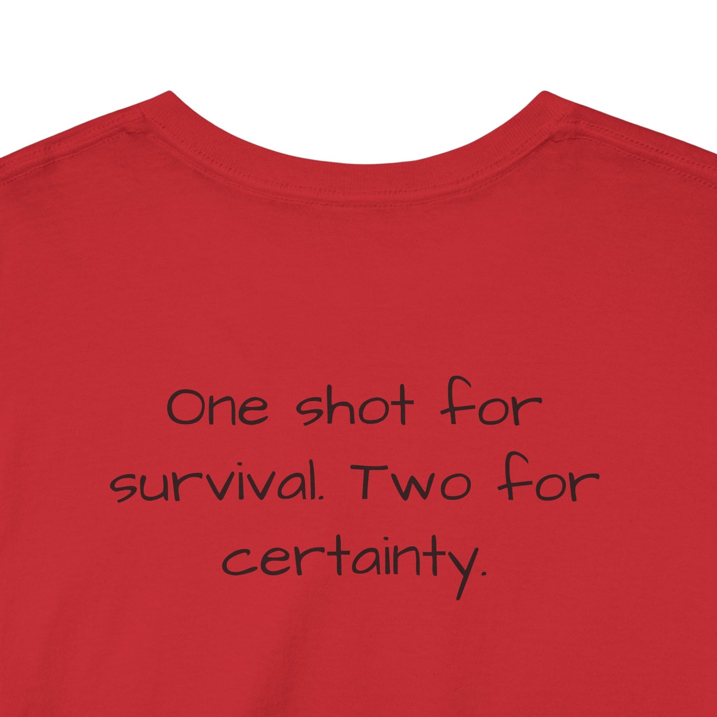 Alexander Solonik Portrait Tee — 'One Shot for Survival' Graphic T-Shirt - Divine Rebels Studio