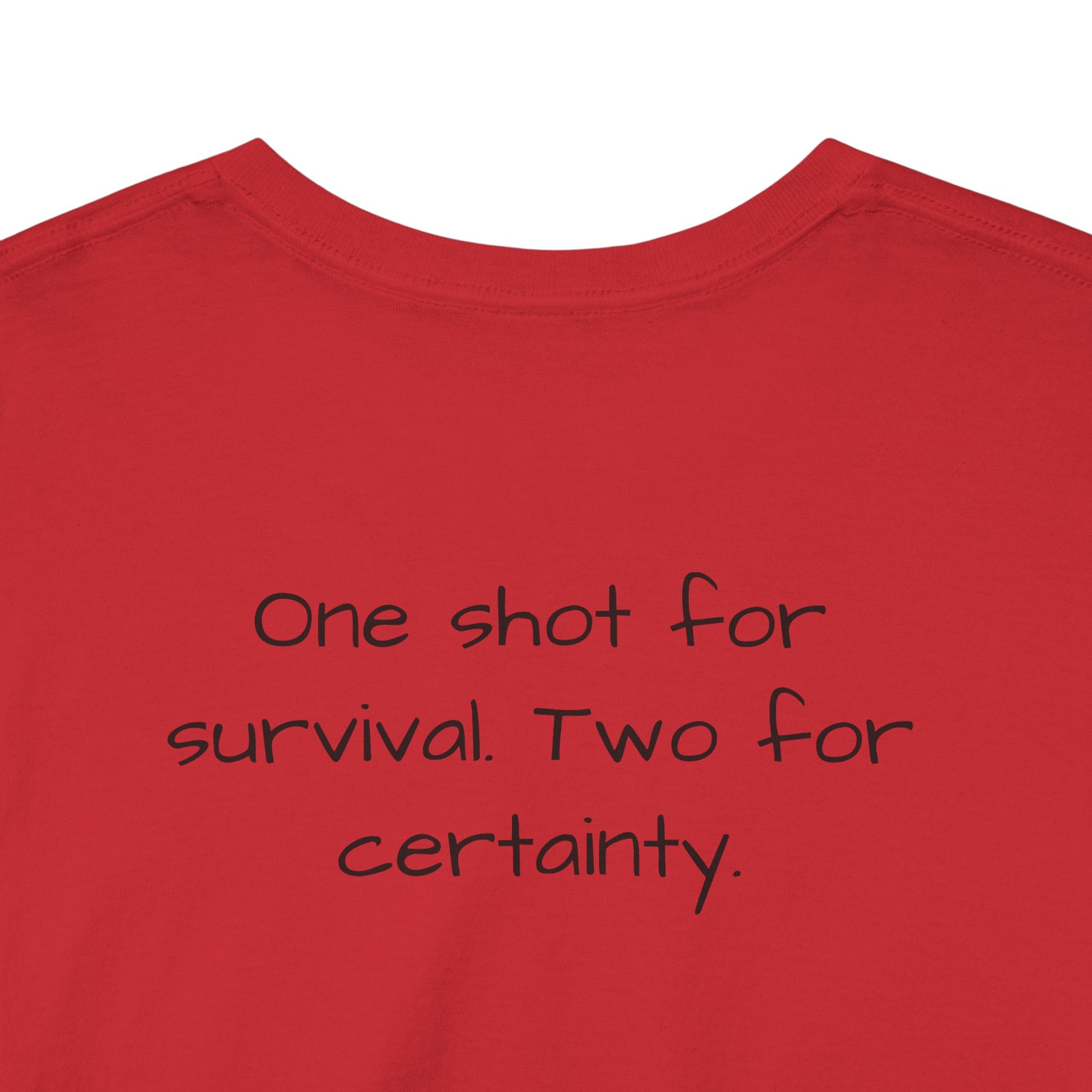 Alexander Solonik Portrait Tee — 'One Shot for Survival' Graphic T-Shirt - Divine Rebels Studio