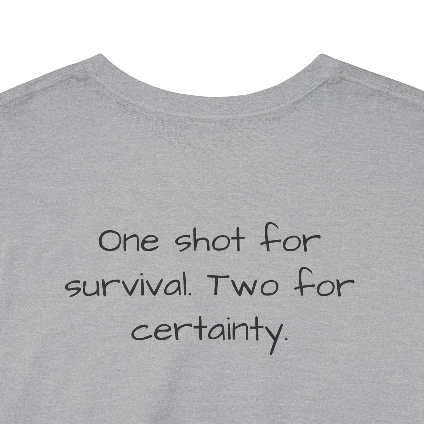 Alexander Solonik Portrait Tee — 'One Shot for Survival' Graphic T-Shirt - Divine Rebels Studio