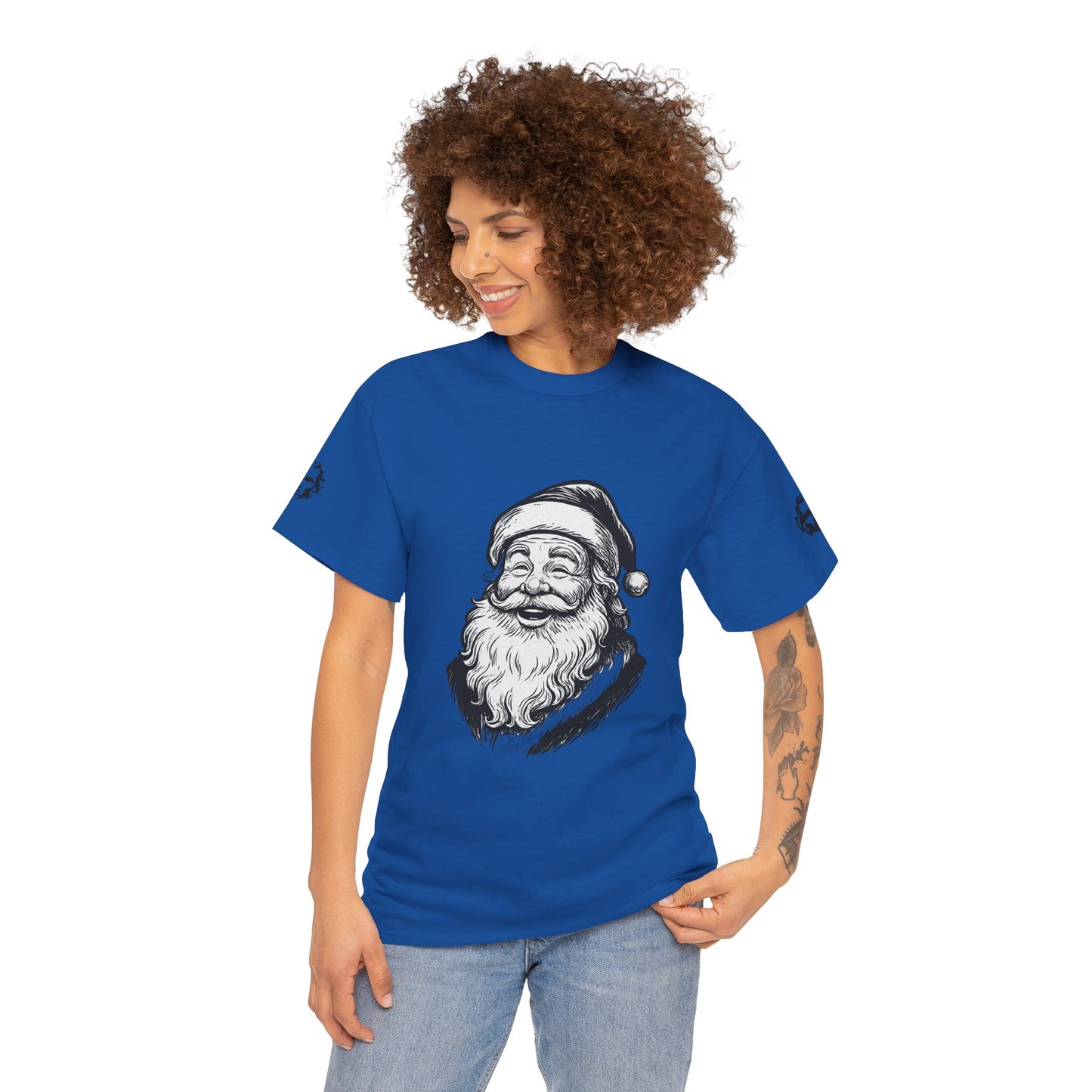 ONE OFF SHIRT OF THE WEEK Santa Claus Tee with "Believe in Giving" Quote - Divine Rebels Studio