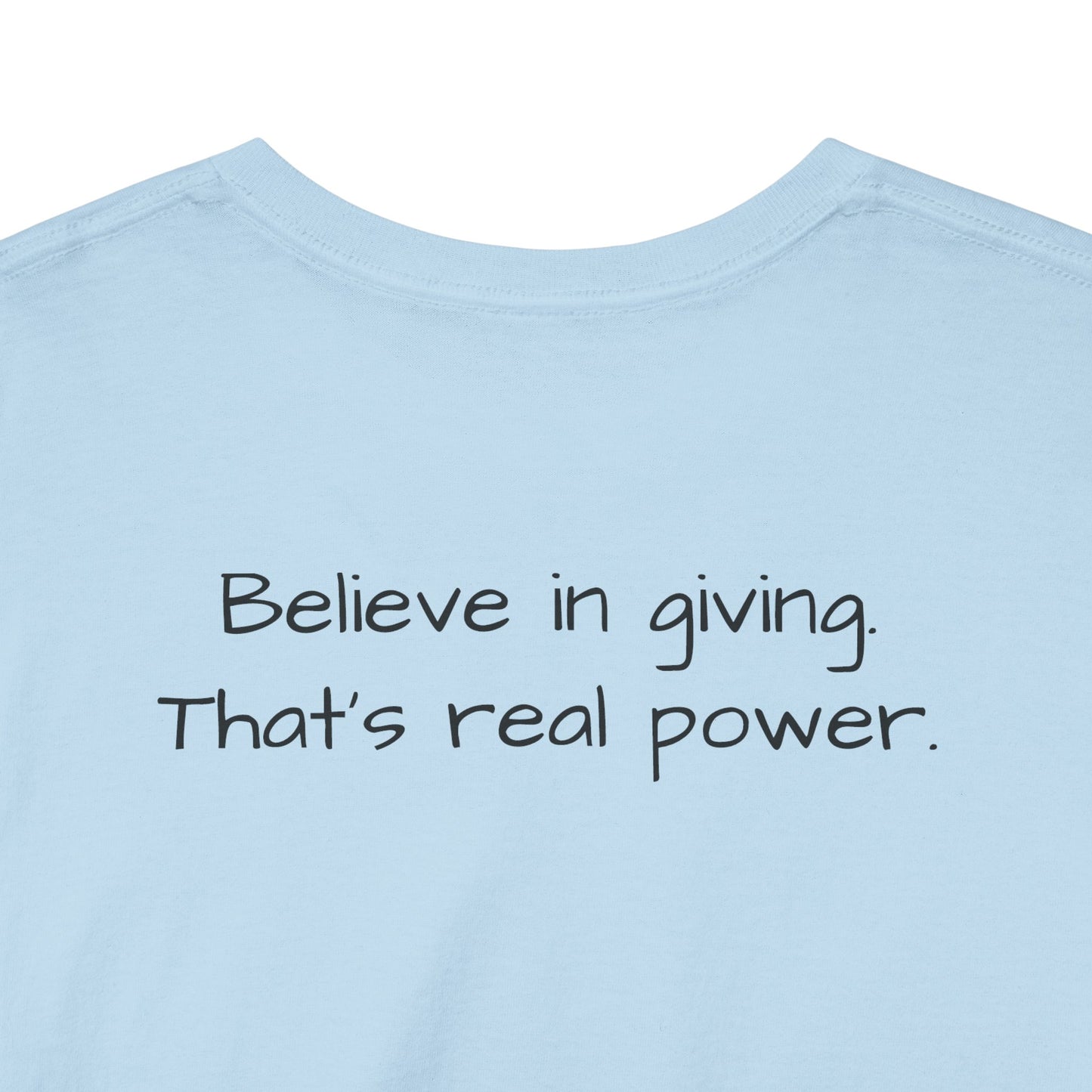 ONE OFF SHIRT OF THE WEEK Santa Claus Tee with "Believe in Giving" Quote - Divine Rebels Studio