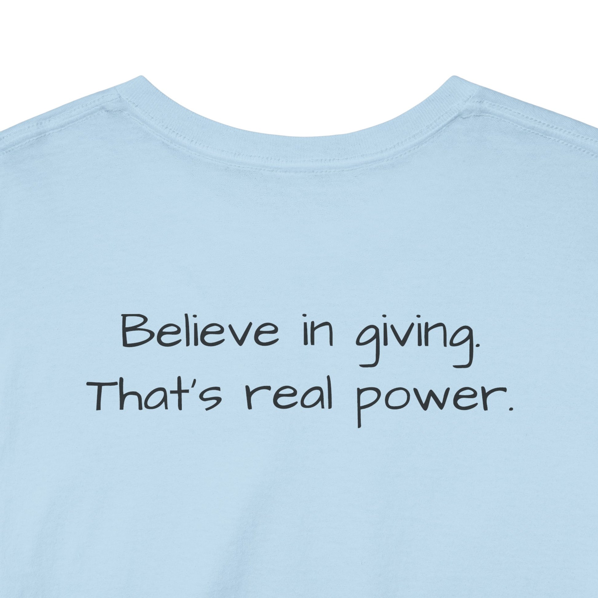 ONE OFF SHIRT OF THE WEEK Santa Claus Tee with "Believe in Giving" Quote - Divine Rebels Studio