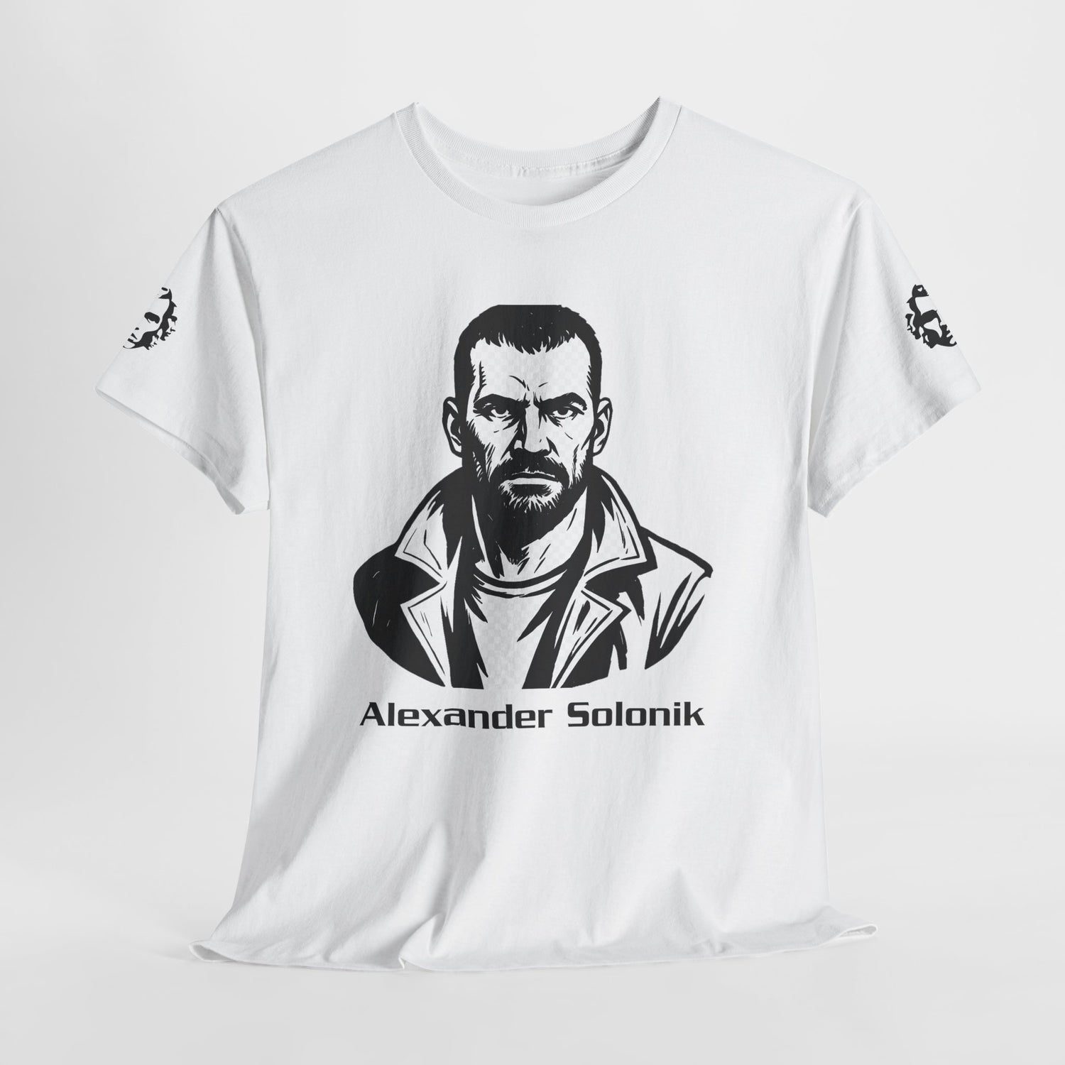 Alexander Solonik Portrait Tee — 'One Shot for Survival' Graphic T-Shirt - Divine Rebels Studio