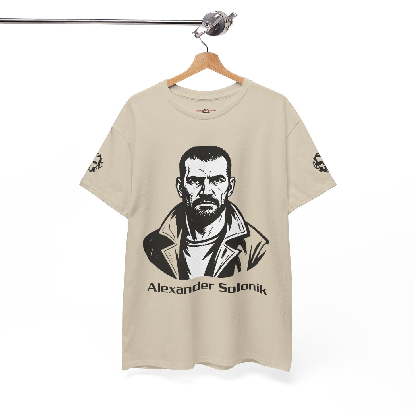Alexander Solonik Portrait Tee — 'One Shot for Survival' Graphic T-Shirt - Divine Rebels Studio