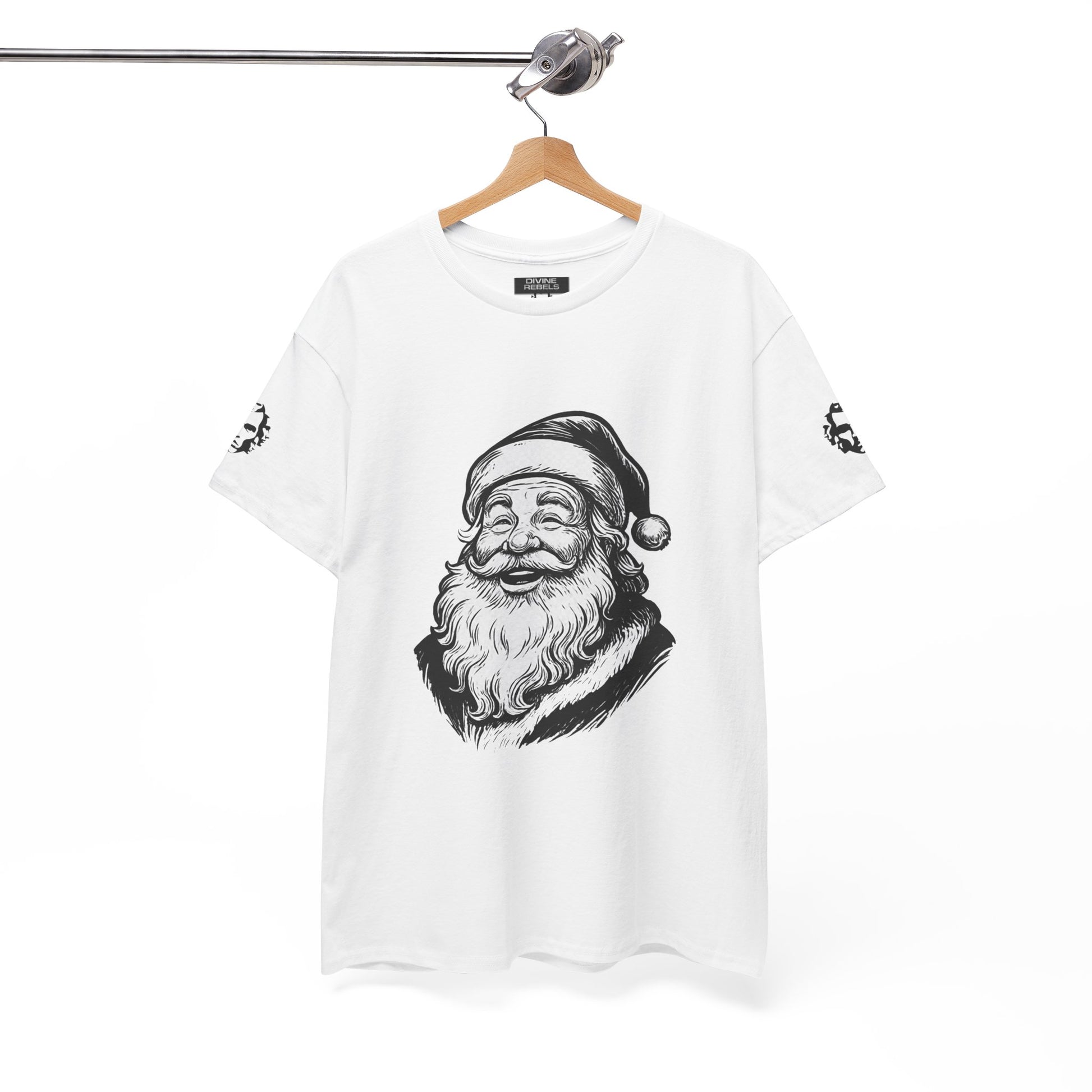 ONE OFF SHIRT OF THE WEEK Santa Claus Tee with "Believe in Giving" Quote - Divine Rebels Studio