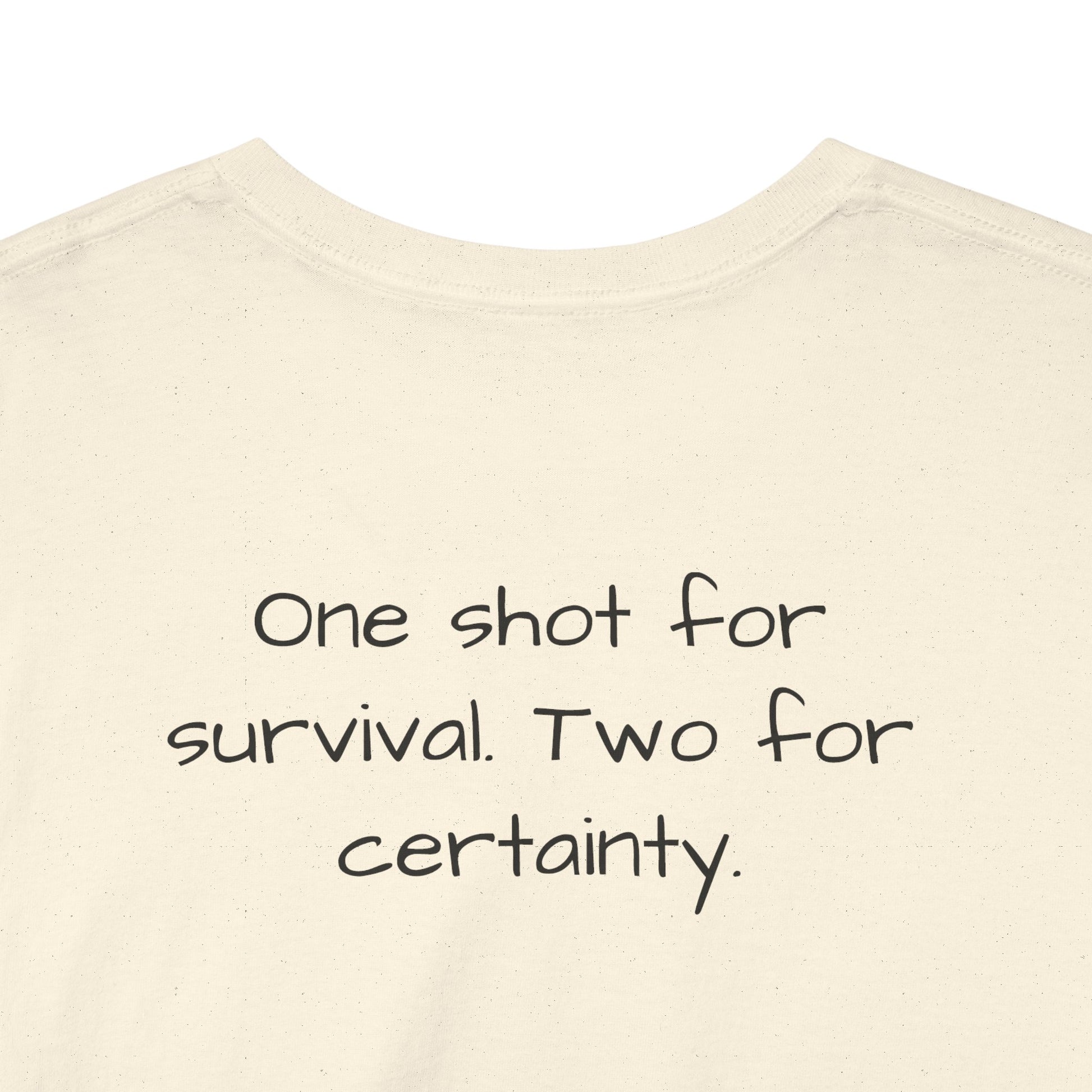 Alexander Solonik Portrait Tee — 'One Shot for Survival' Graphic T-Shirt - Divine Rebels Studio