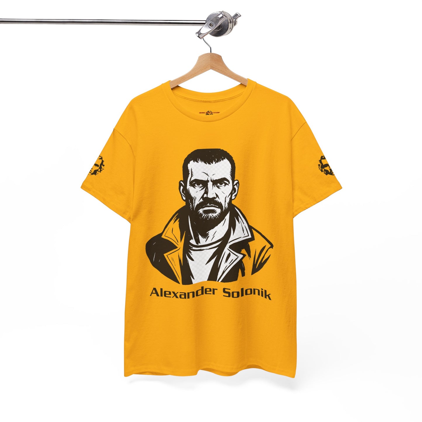 Alexander Solonik Portrait Tee — 'One Shot for Survival' Graphic T-Shirt - Divine Rebels Studio