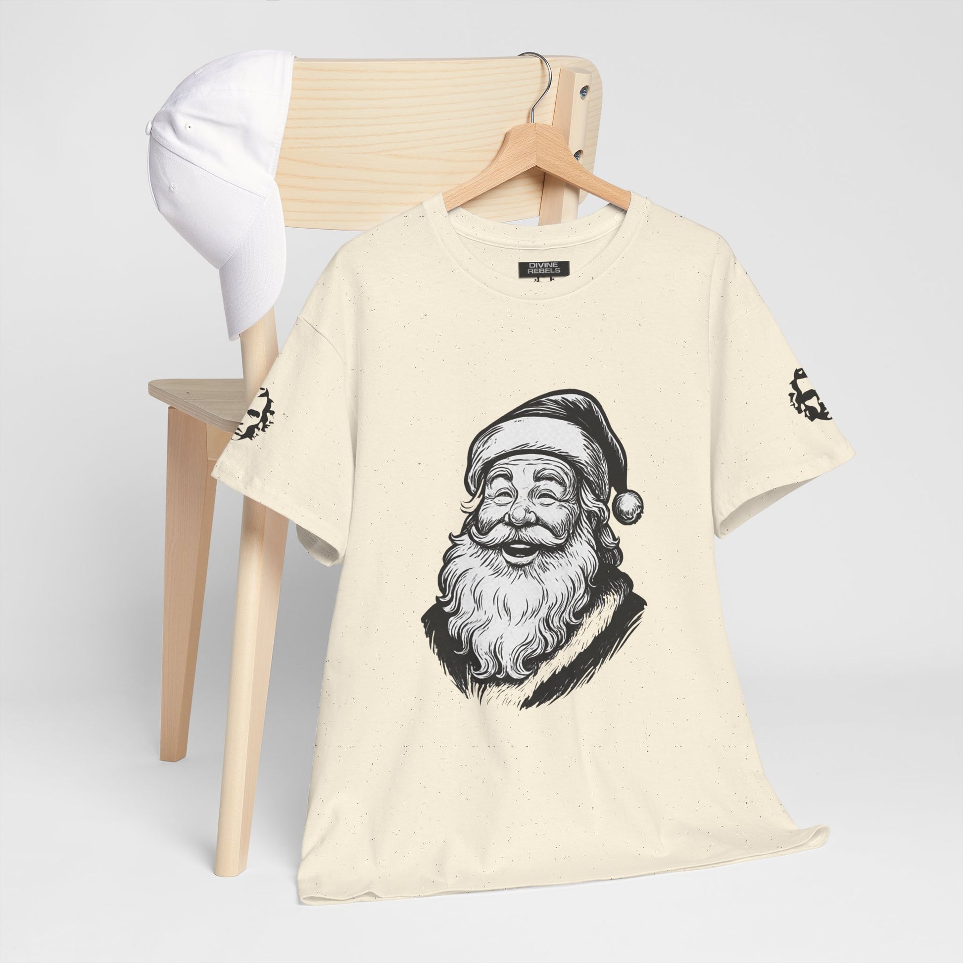 ONE OFF SHIRT OF THE WEEK Santa Claus Tee with "Believe in Giving" Quote - Divine Rebels Studio