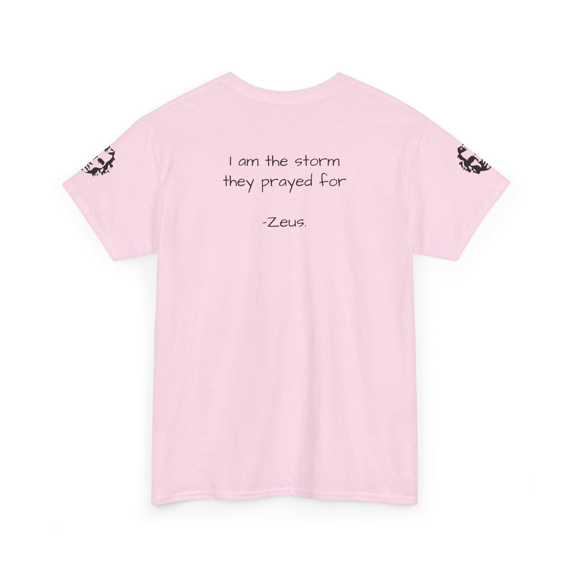 Zeus Portrait Tee — "I am the storm they prayed for" - Divine Rebels Studio
