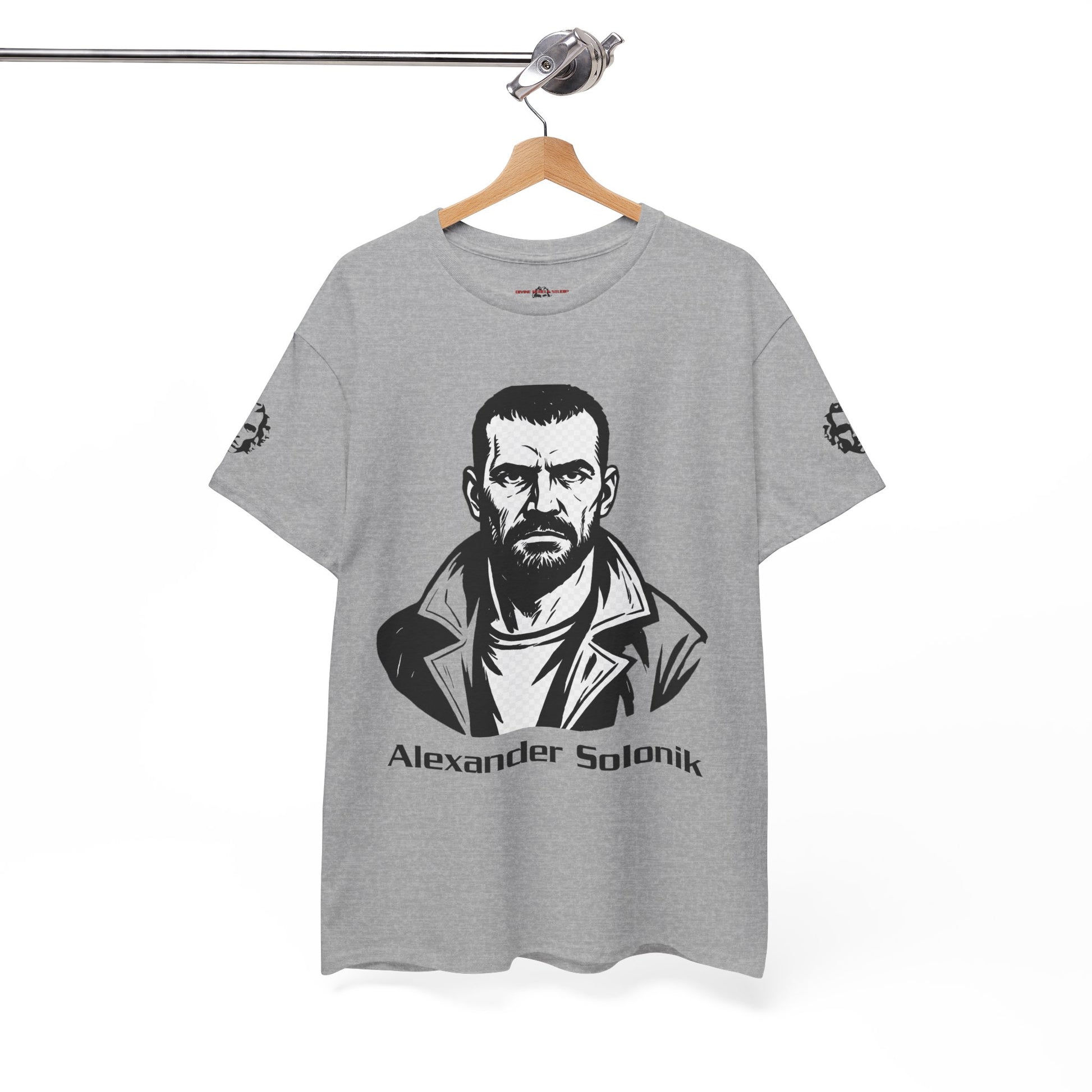 Alexander Solonik Portrait Tee — 'One Shot for Survival' Graphic T-Shirt - Divine Rebels Studio