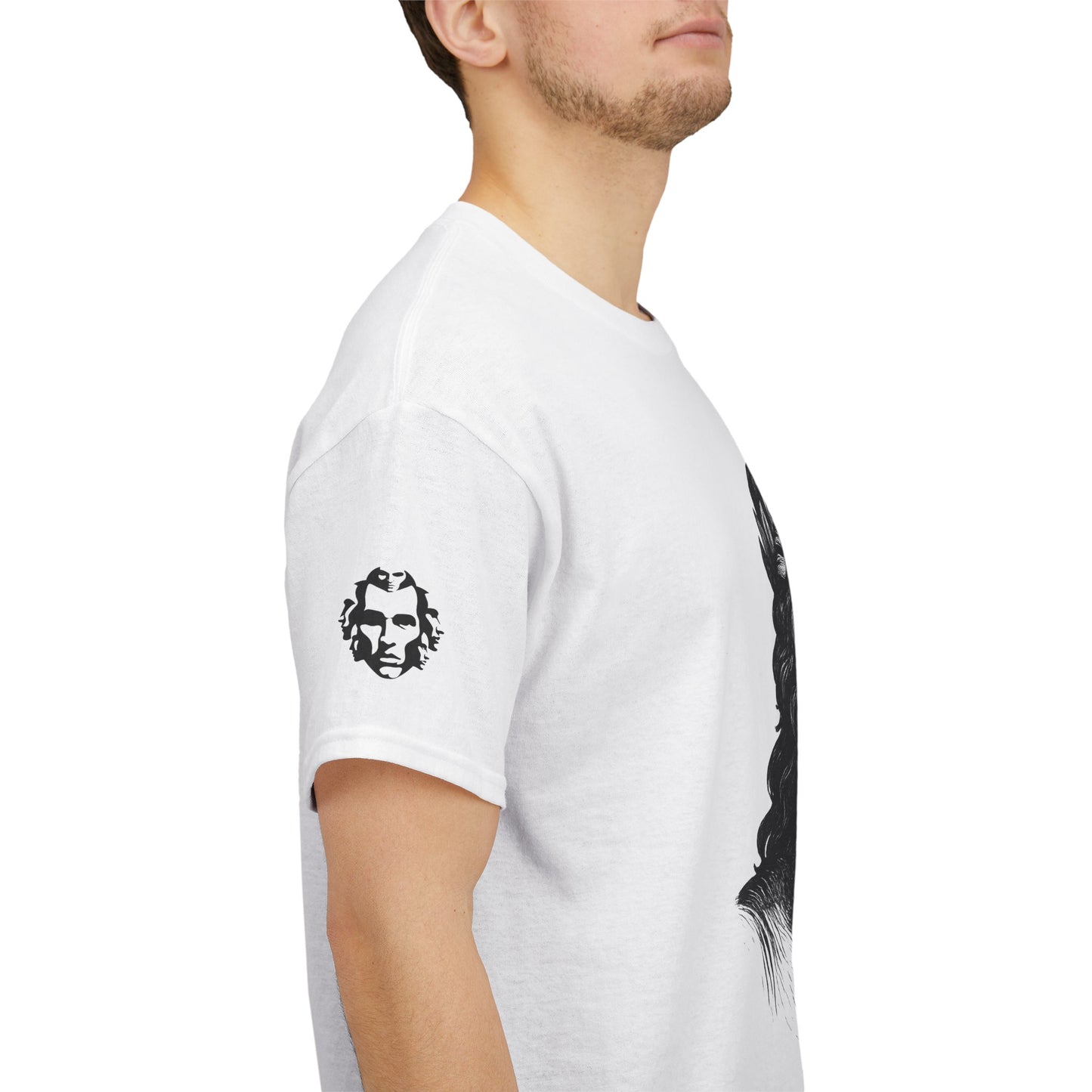 Zeus Portrait Tee — "I am the storm they prayed for" - Divine Rebels Studio