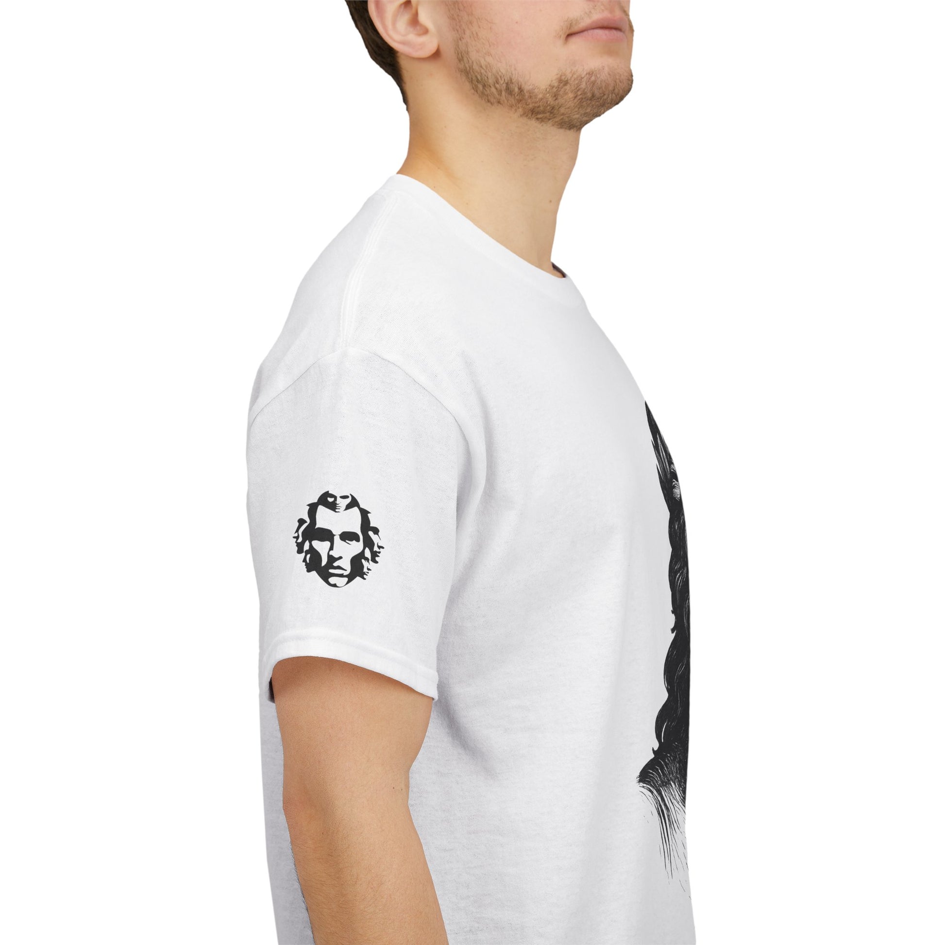 Zeus Portrait Tee — "I am the storm they prayed for" - Divine Rebels Studio