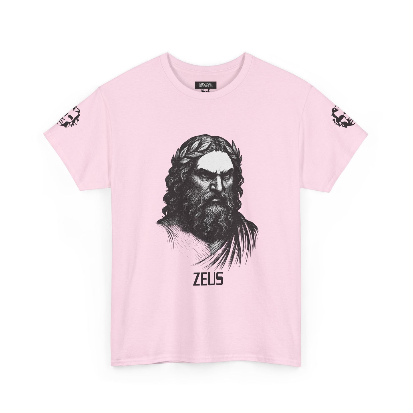 Zeus Portrait Tee — "I am the storm they prayed for" - Divine Rebels Studio