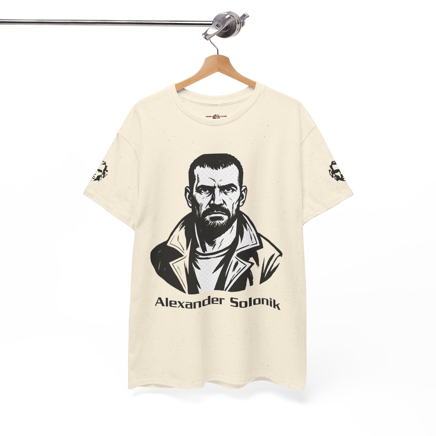Alexander Solonik Portrait Tee — 'One Shot for Survival' Graphic T-Shirt - Divine Rebels Studio