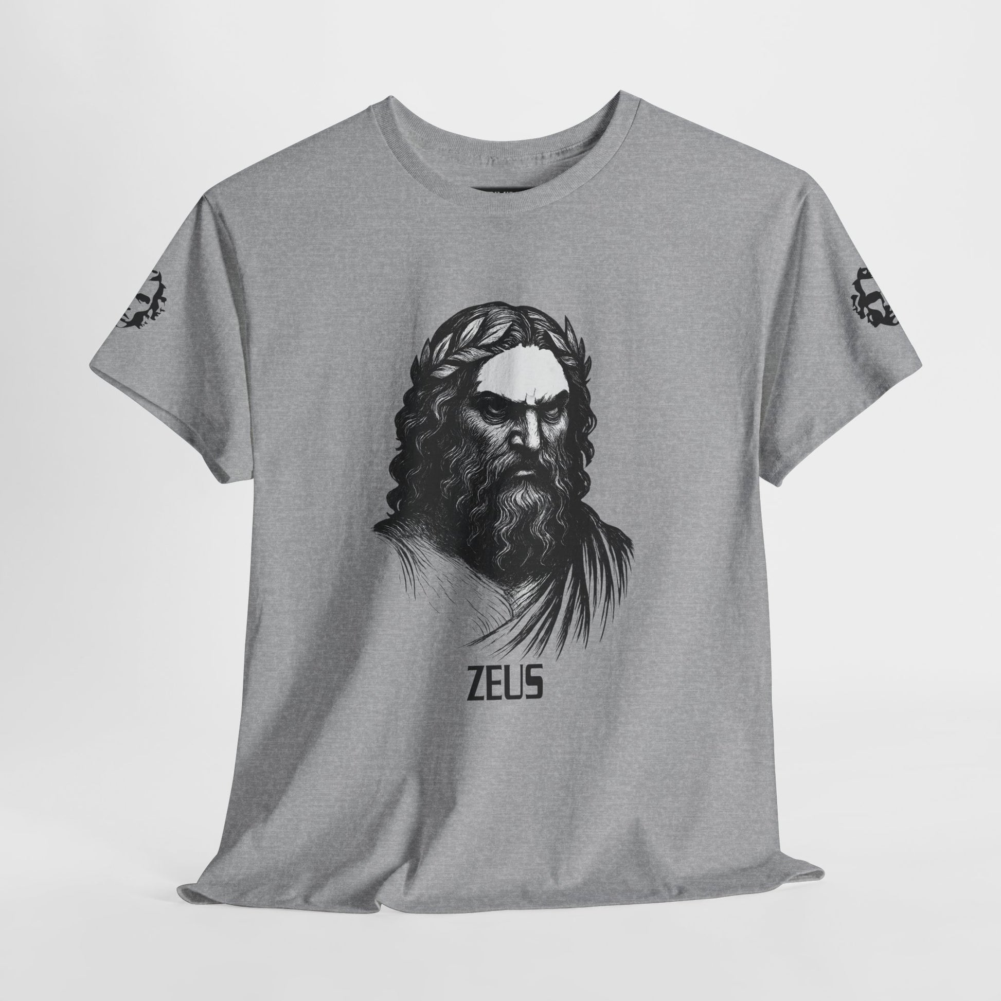 Zeus Portrait Tee — "I am the storm they prayed for" - Divine Rebels Studio