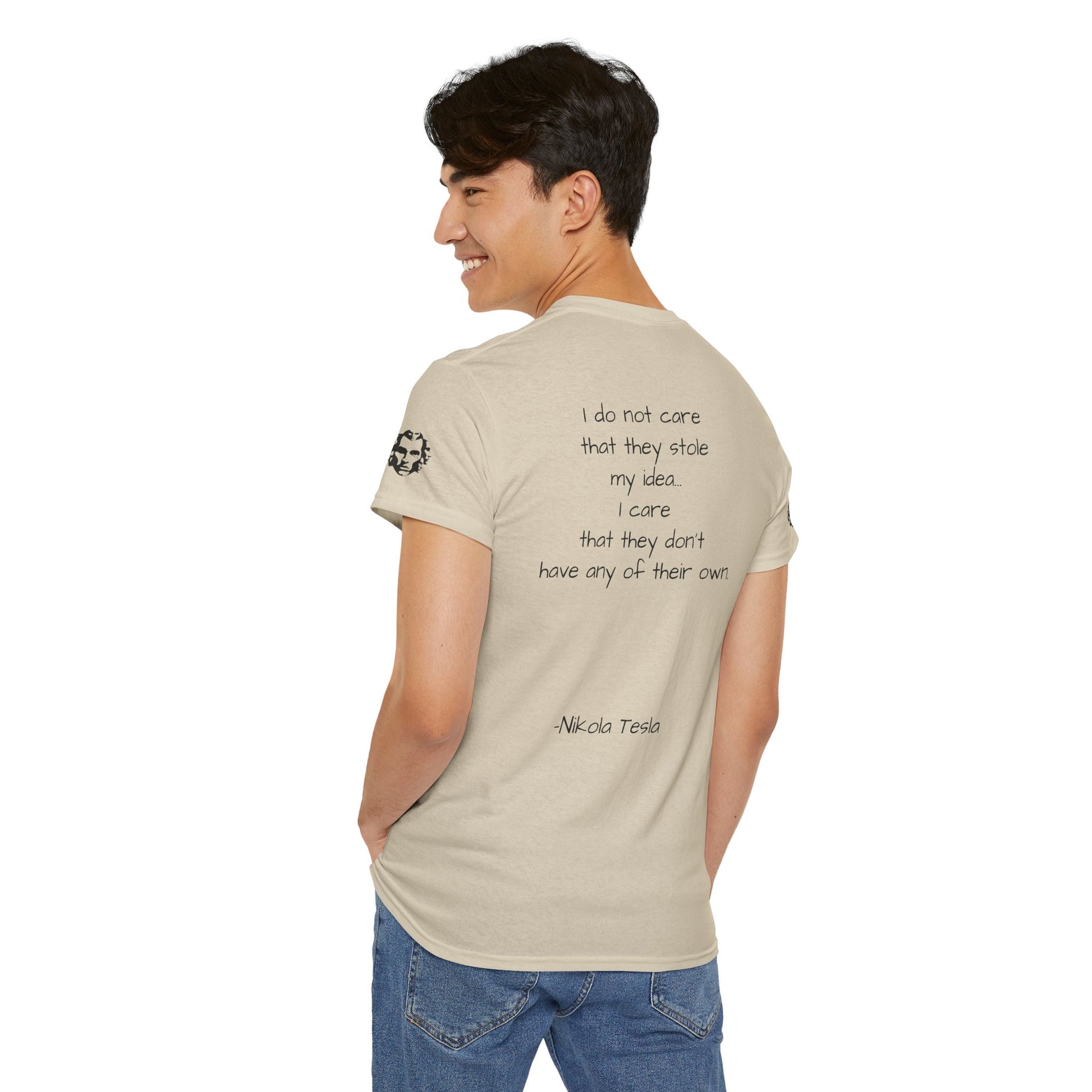 Nikola Tesla Quote Graphic Shirt - Divine Rebels Studio
