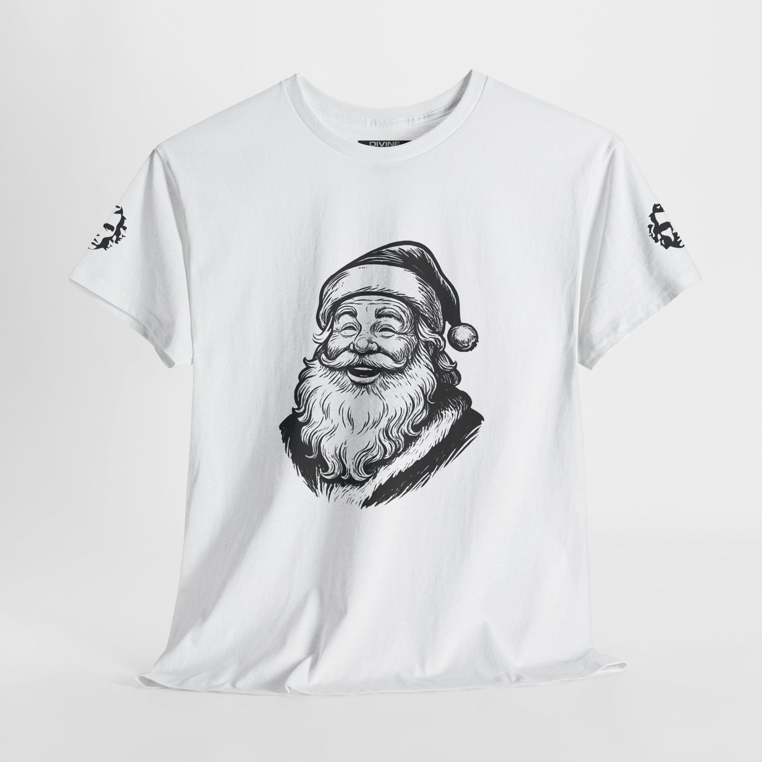 ONE OFF SHIRT OF THE WEEK Santa Claus Tee with "Believe in Giving" Quote - Divine Rebels Studio
