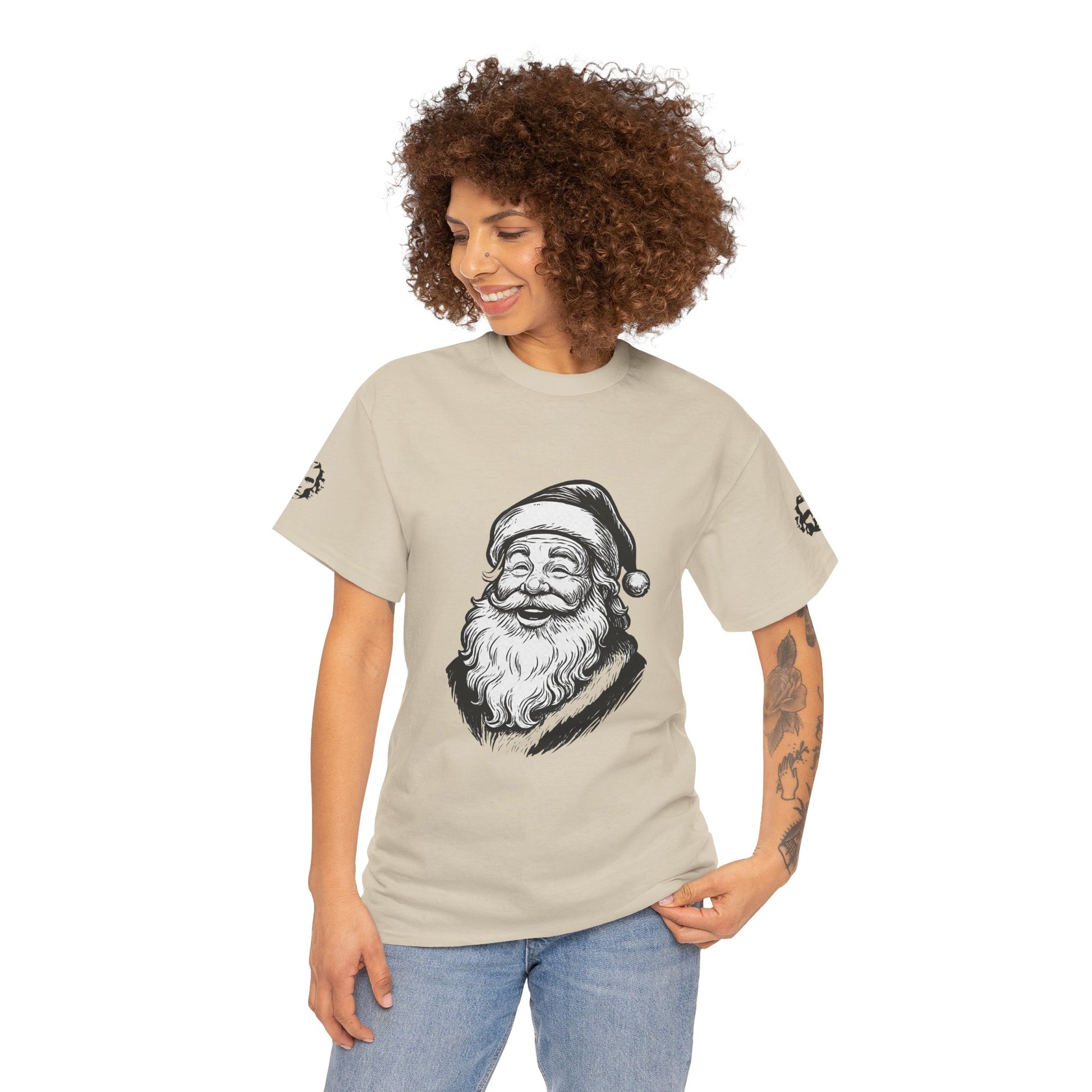 ONE OFF SHIRT OF THE WEEK Santa Claus Tee with "Believe in Giving" Quote - Divine Rebels Studio
