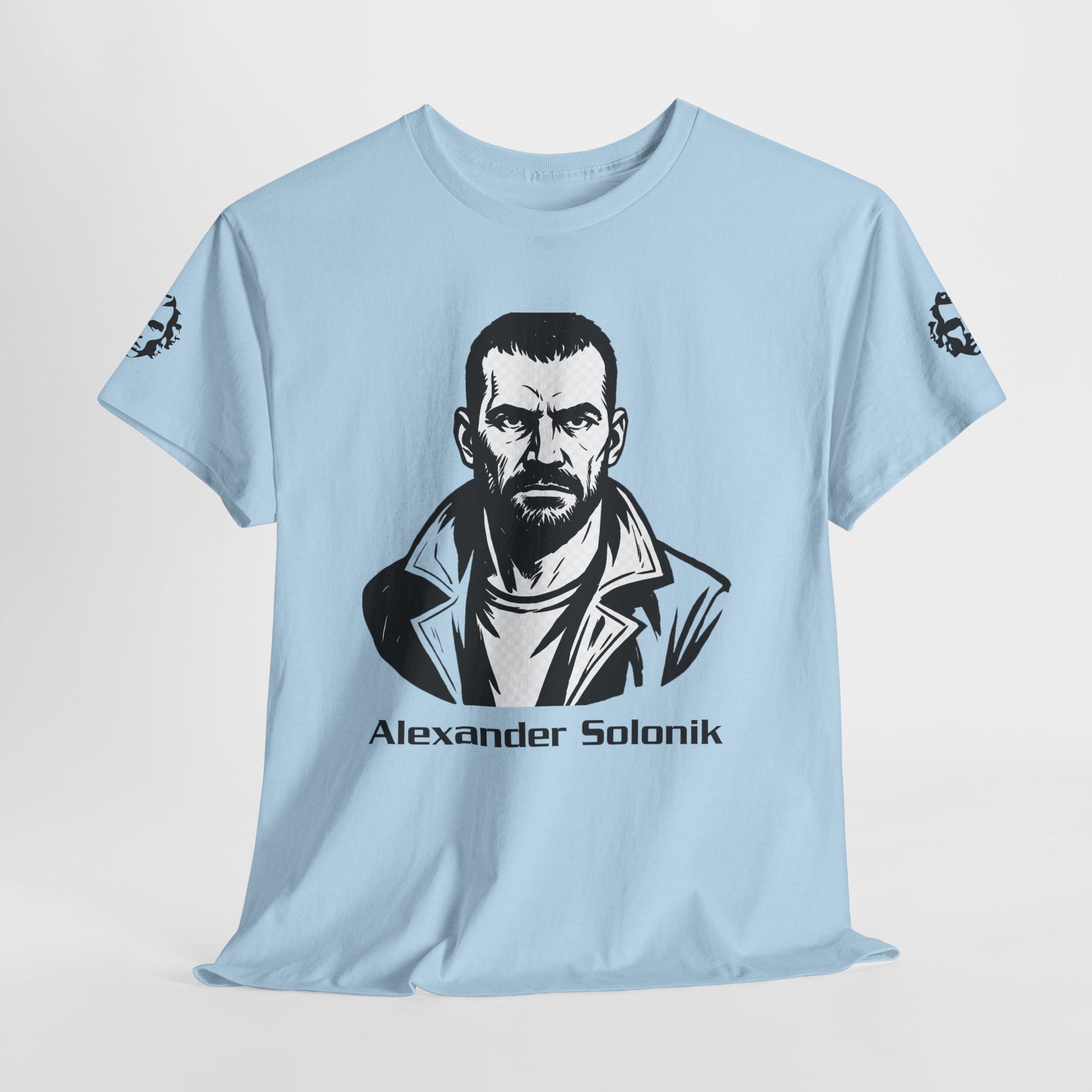 Alexander Solonik Portrait Tee — 'One Shot for Survival' Graphic T-Shirt - Divine Rebels Studio