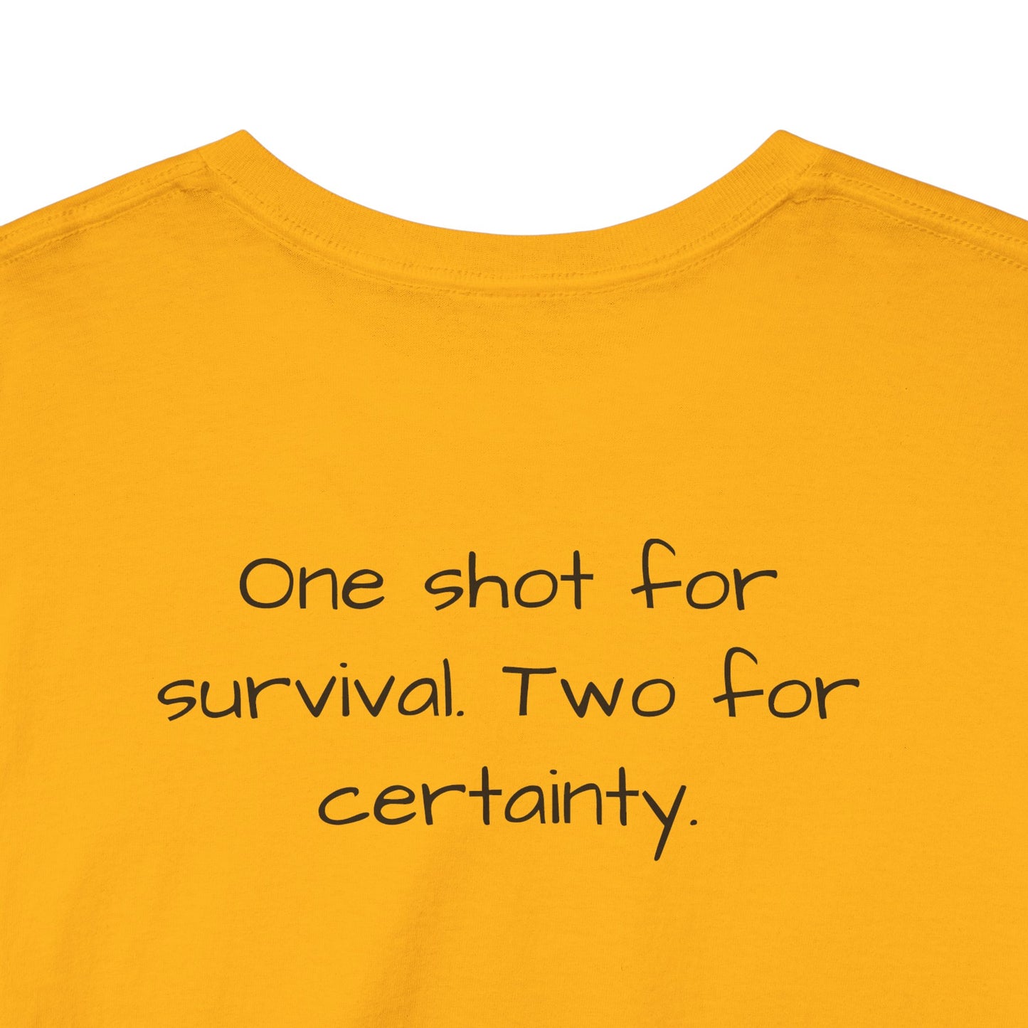 Alexander Solonik Portrait Tee — 'One Shot for Survival' Graphic T-Shirt - Divine Rebels Studio