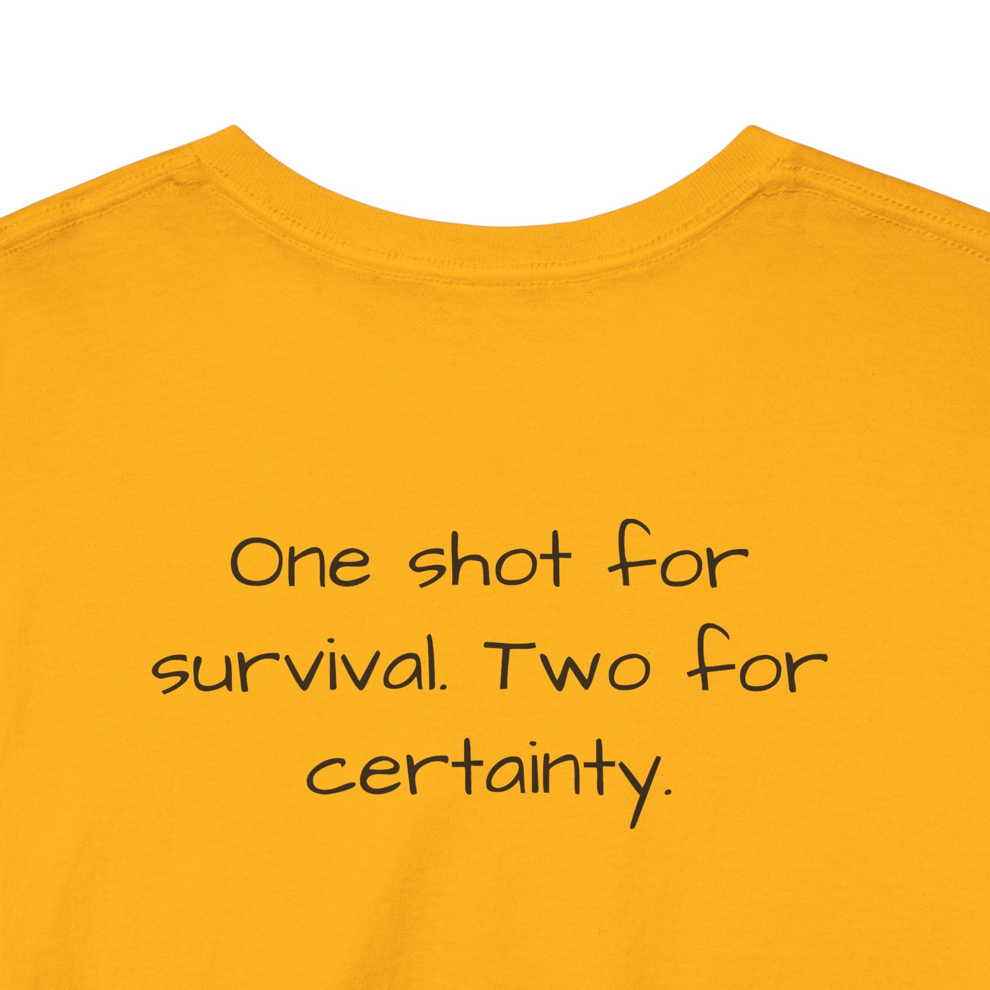 Alexander Solonik Portrait Tee — 'One Shot for Survival' Graphic T-Shirt - Divine Rebels Studio