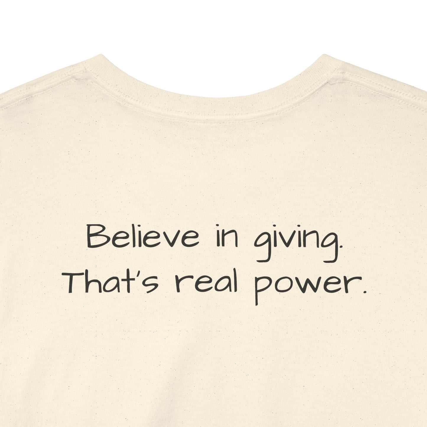 ONE OFF SHIRT OF THE WEEK Santa Claus Tee with "Believe in Giving" Quote - Divine Rebels Studio