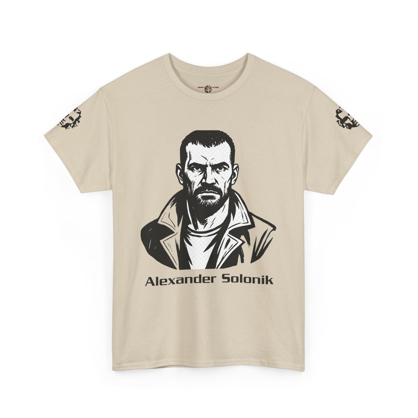 Alexander Solonik Portrait Tee — 'One Shot for Survival' Graphic T-Shirt - Divine Rebels Studio
