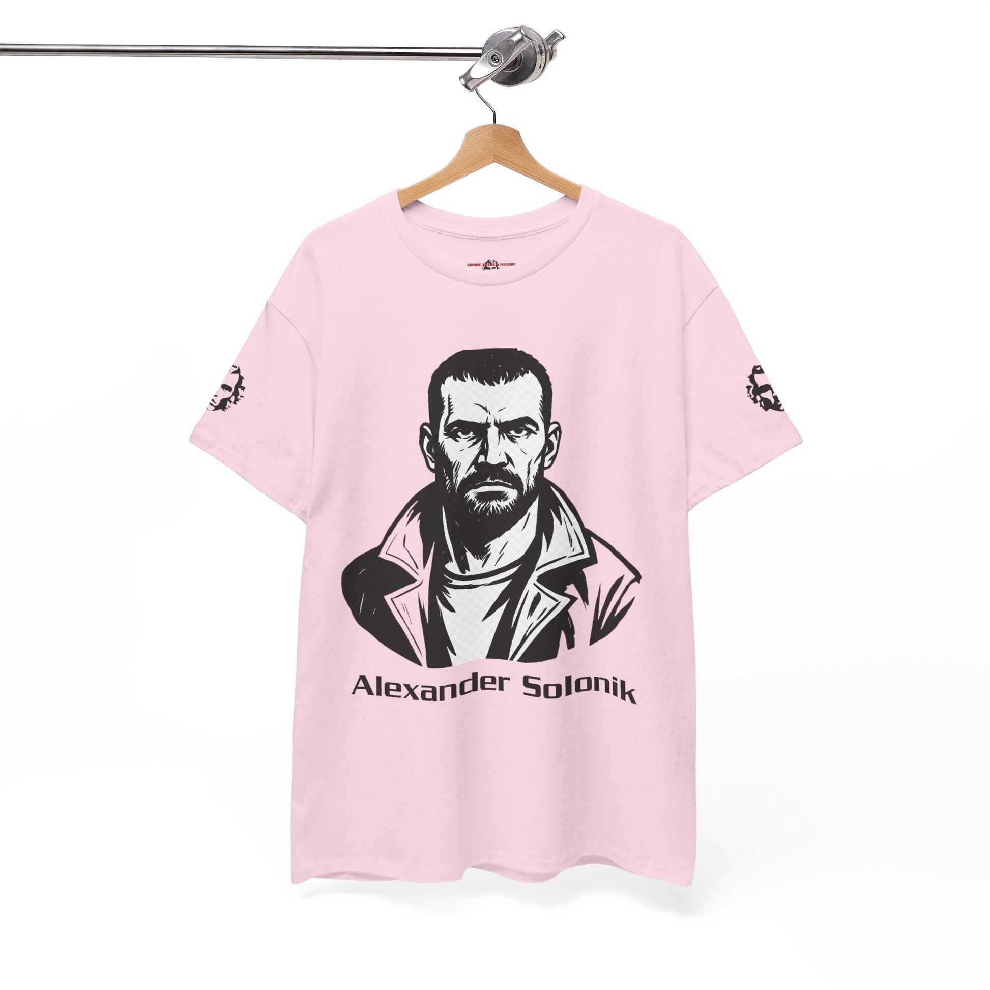 Alexander Solonik Portrait Tee — 'One Shot for Survival' Graphic T-Shirt - Divine Rebels Studio