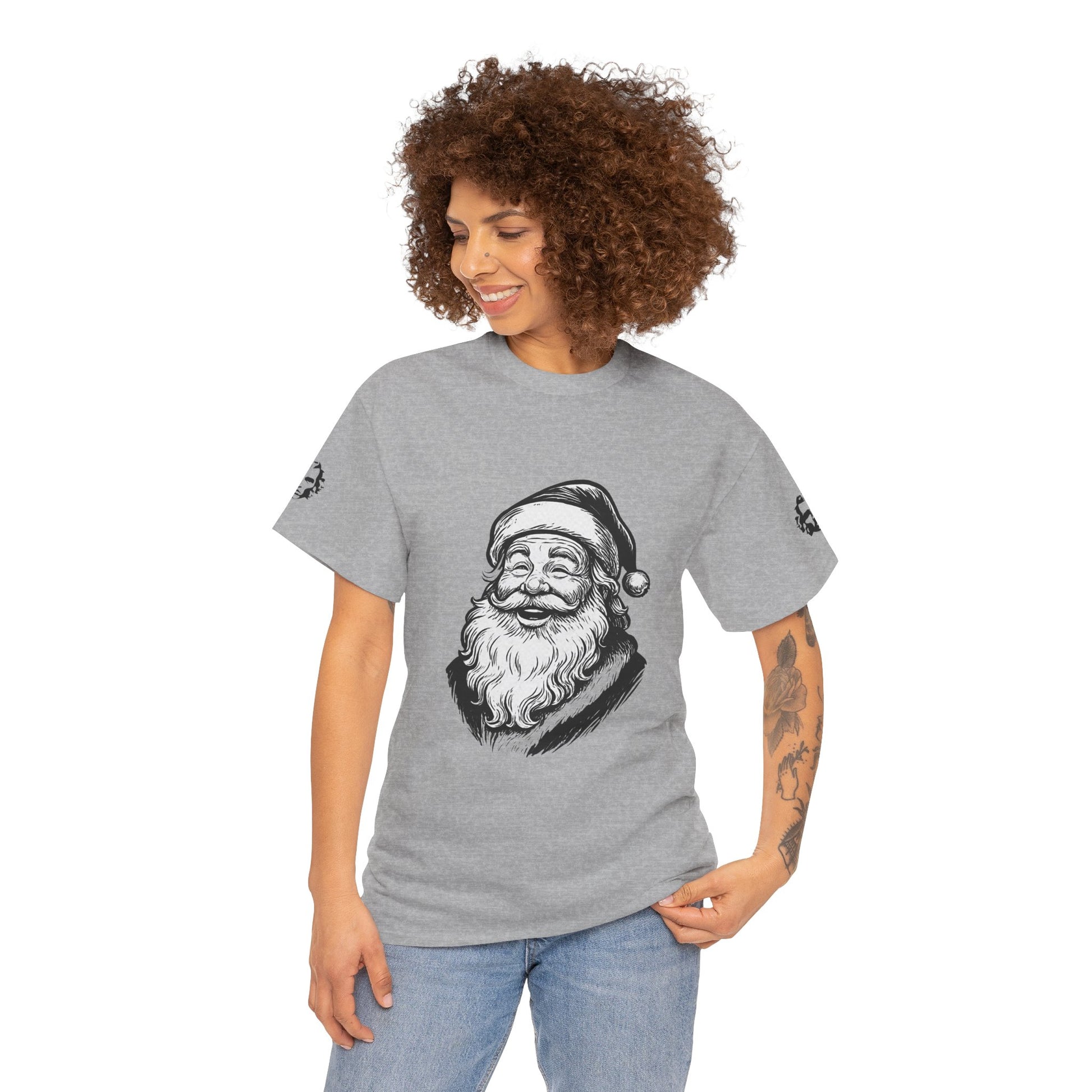 ONE OFF SHIRT OF THE WEEK Santa Claus Tee with "Believe in Giving" Quote - Divine Rebels Studio