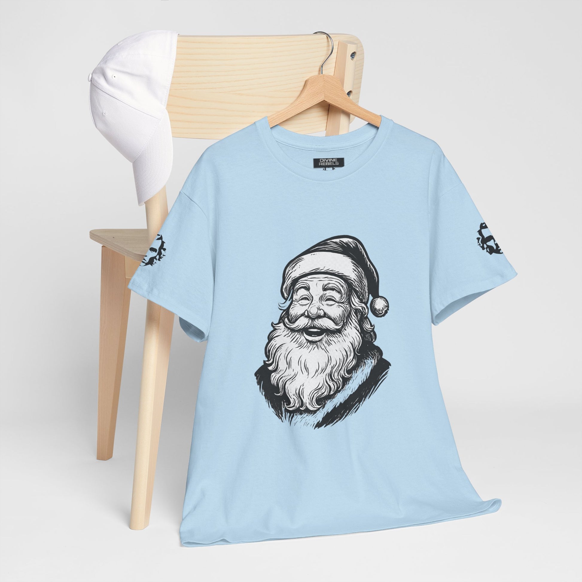 ONE OFF SHIRT OF THE WEEK Santa Claus Tee with "Believe in Giving" Quote - Divine Rebels Studio