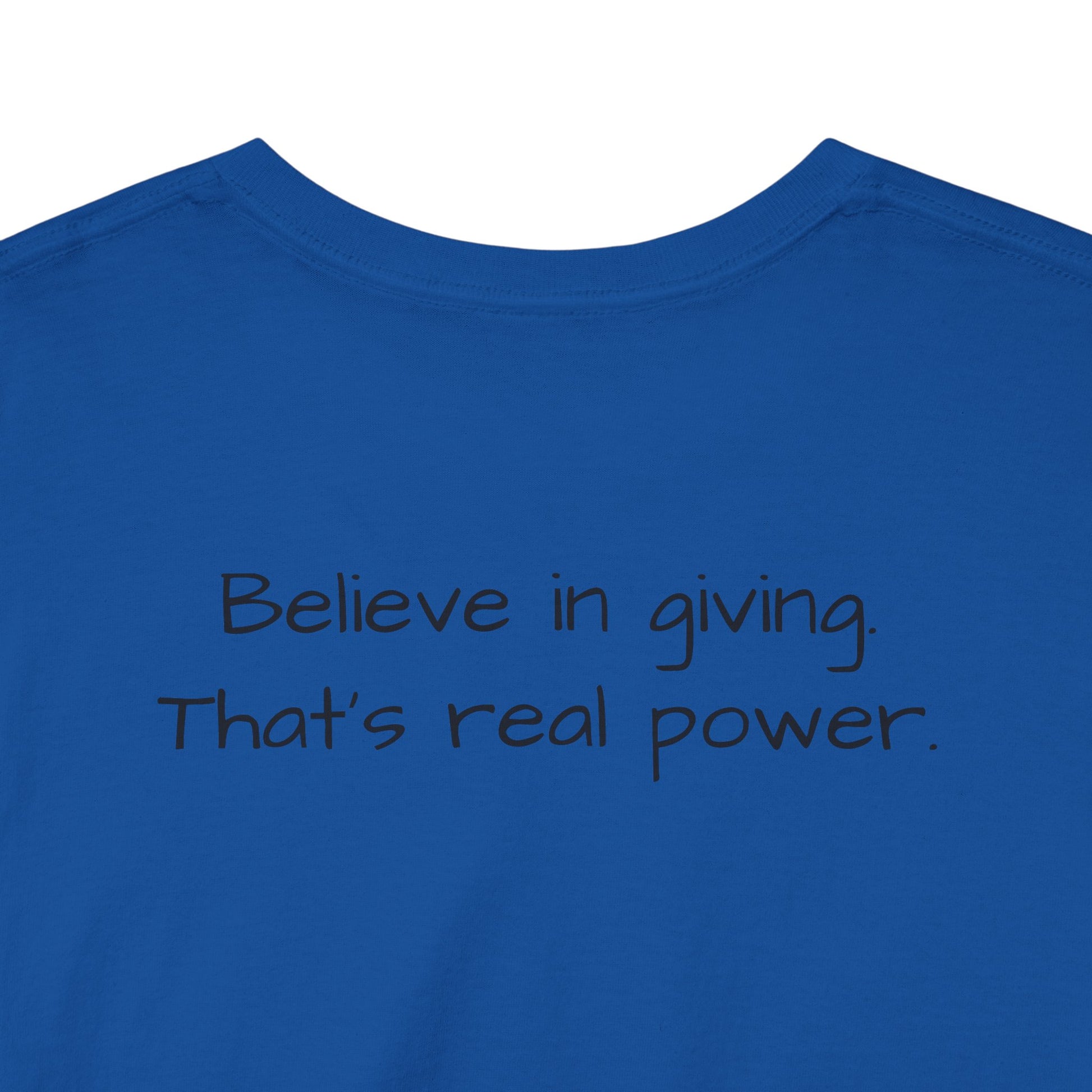 ONE OFF SHIRT OF THE WEEK Santa Claus Tee with "Believe in Giving" Quote - Divine Rebels Studio