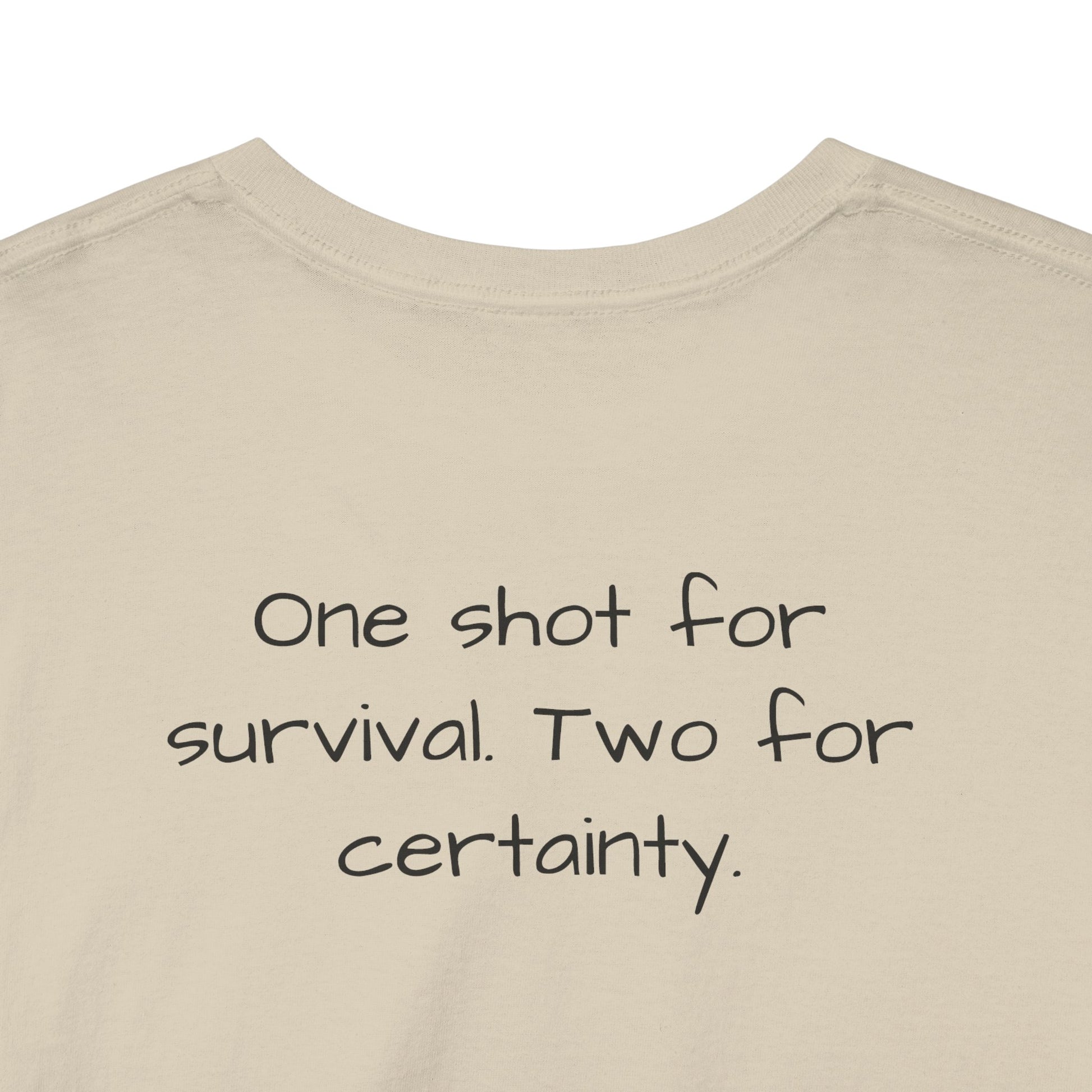 Alexander Solonik Portrait Tee — 'One Shot for Survival' Graphic T-Shirt - Divine Rebels Studio