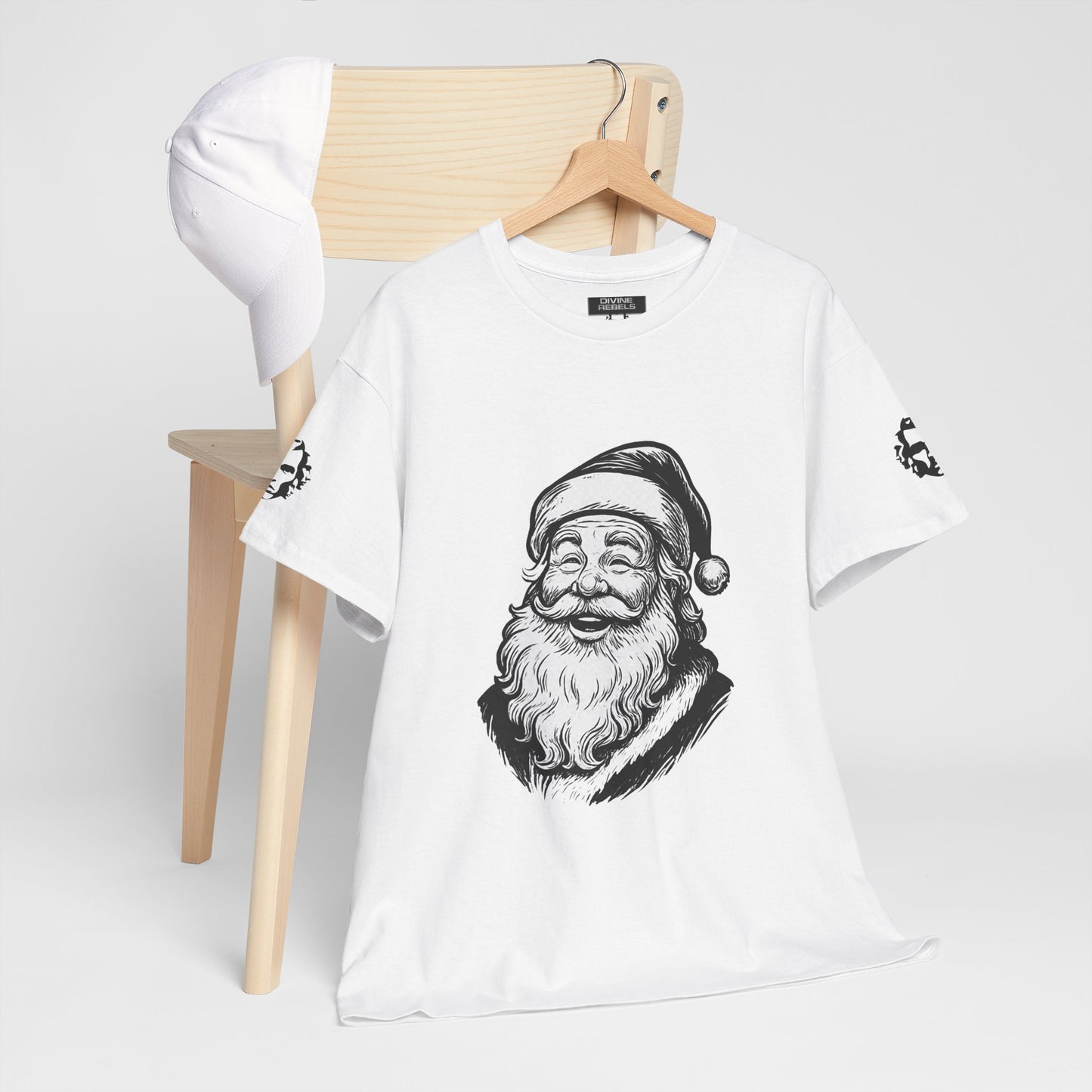 ONE OFF SHIRT OF THE WEEK Santa Claus Tee with "Believe in Giving" Quote - Divine Rebels Studio