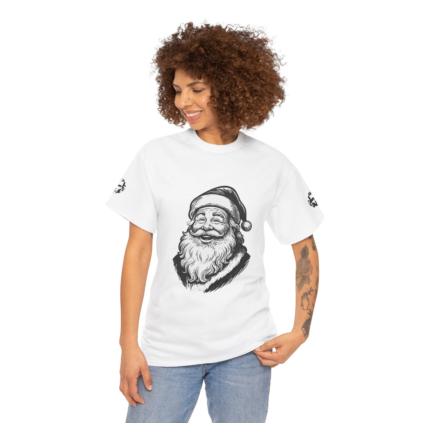 ONE OFF SHIRT OF THE WEEK Santa Claus Tee with "Believe in Giving" Quote - Divine Rebels Studio
