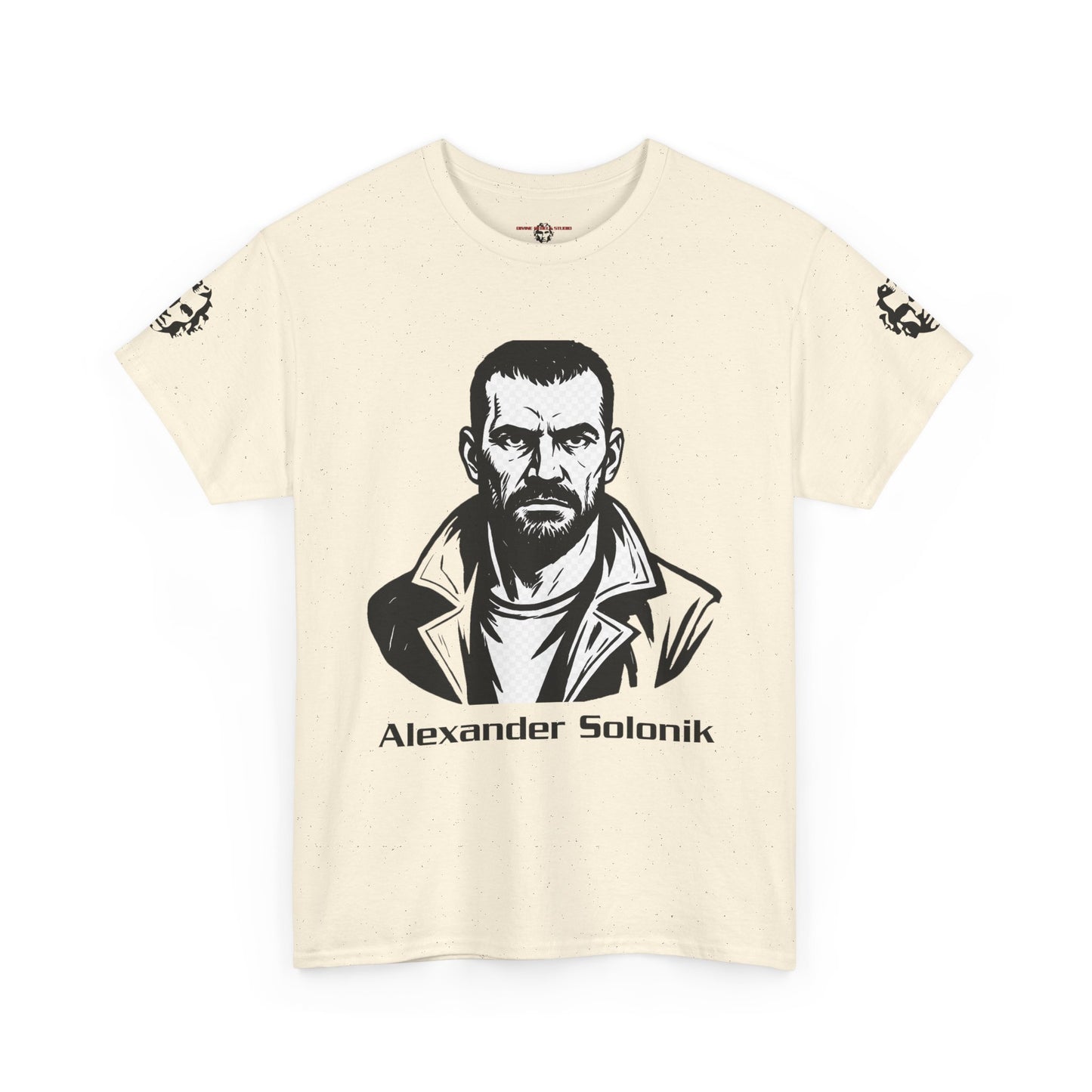 Alexander Solonik Portrait Tee — 'One Shot for Survival' Graphic T-Shirt - Divine Rebels Studio